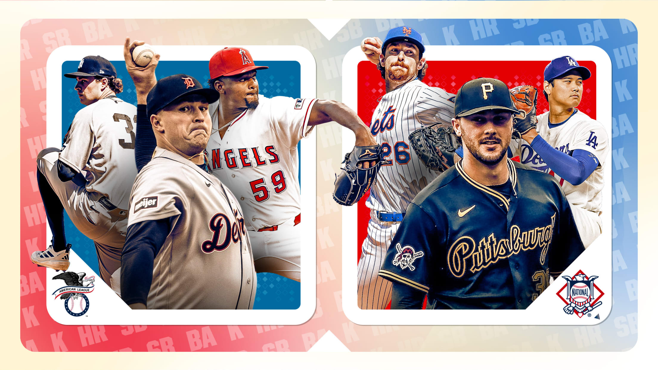 Cam Schlittler, Tarik Skubal, José Soriano, Nolan McLean, Paul Skenes and Shohei Ohtani