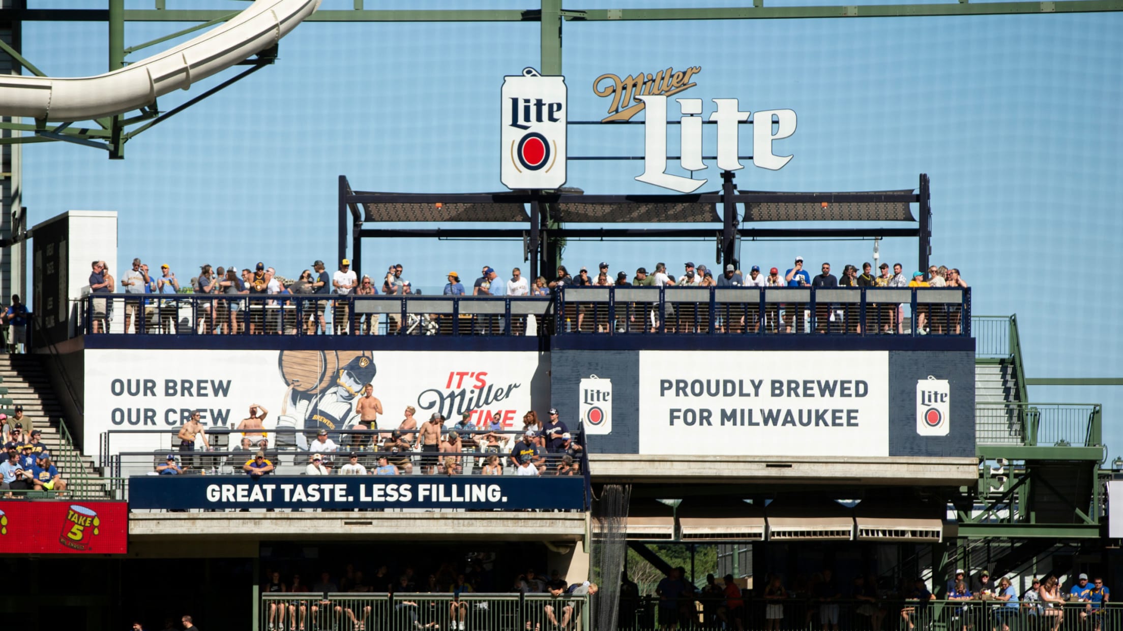 First look: Miller Lite Landing at Am Fam Field, A beautiful day for  baseball, beer and bobbles! We're chilling and cheering in the Miller Lite  Landing!, By OnMilwaukee