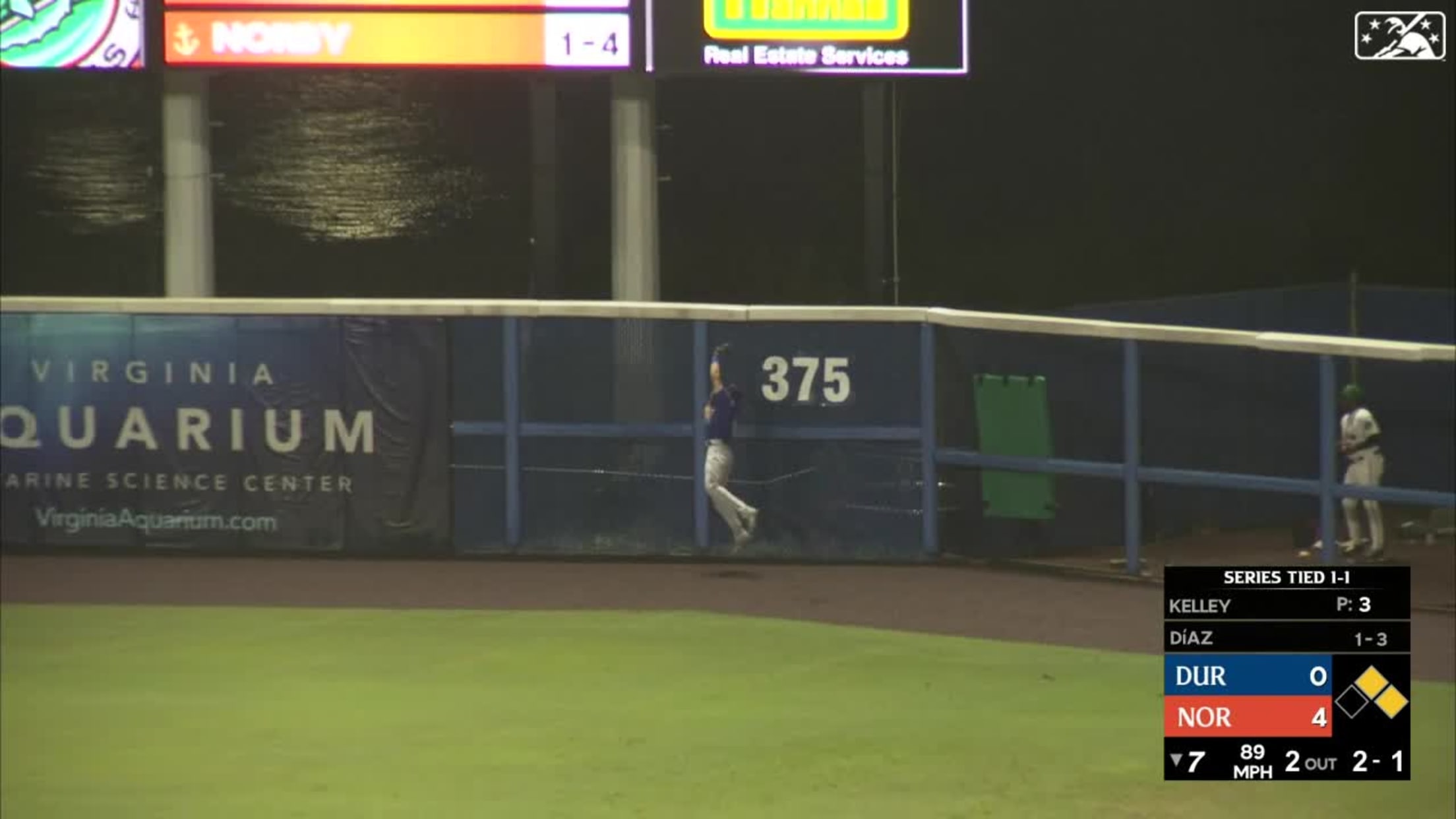 Ruben Cardenas' catch at the wall