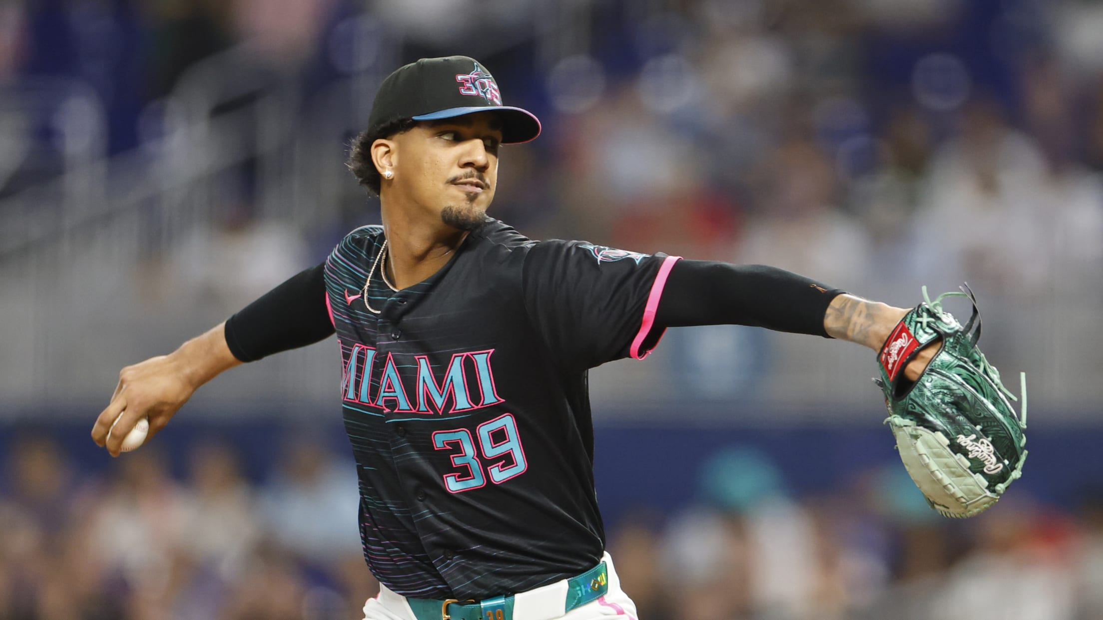 Eury Pérez strikes out five across 6 1/3 innings