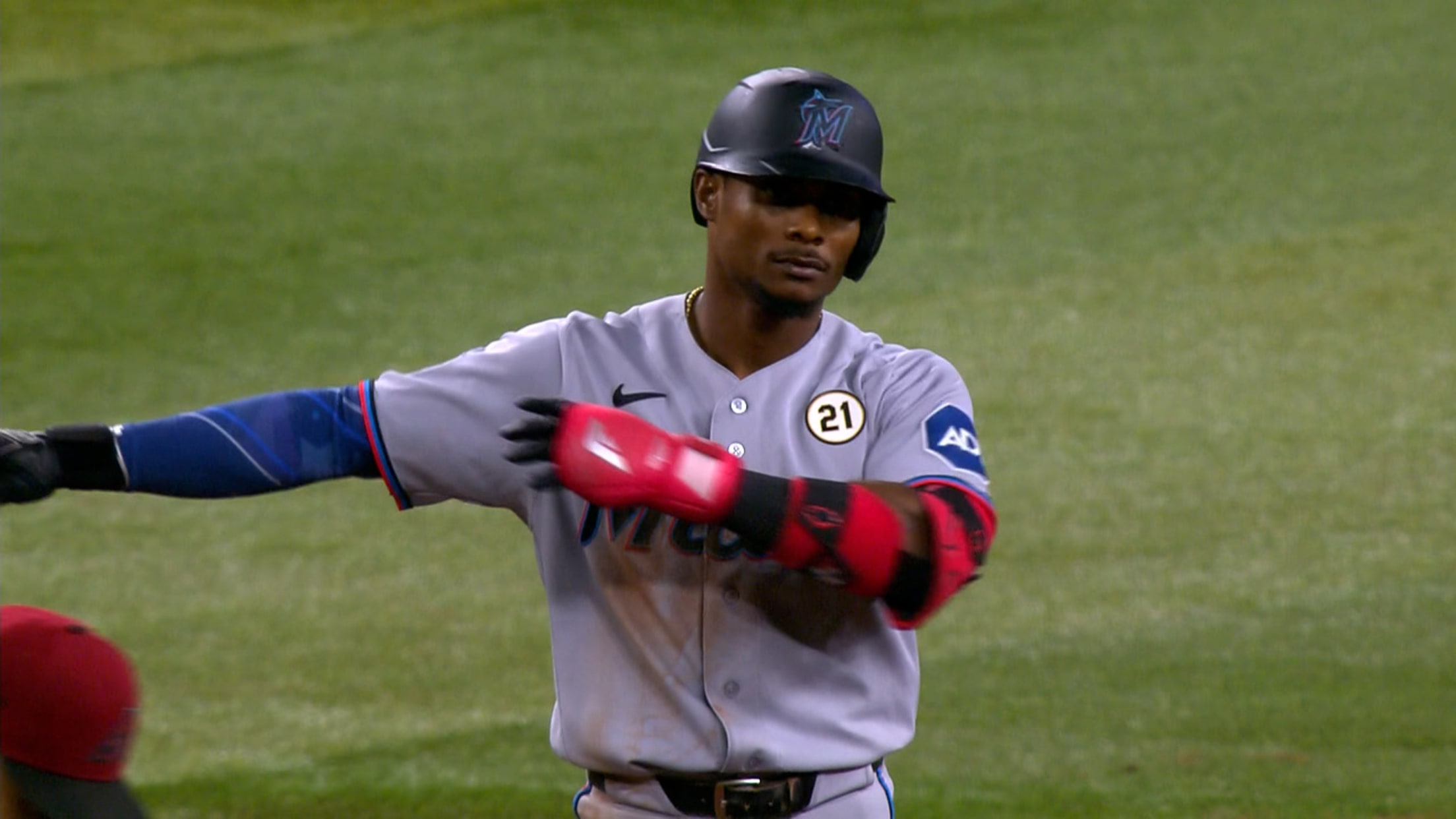 Esteury Ruiz's three-run double