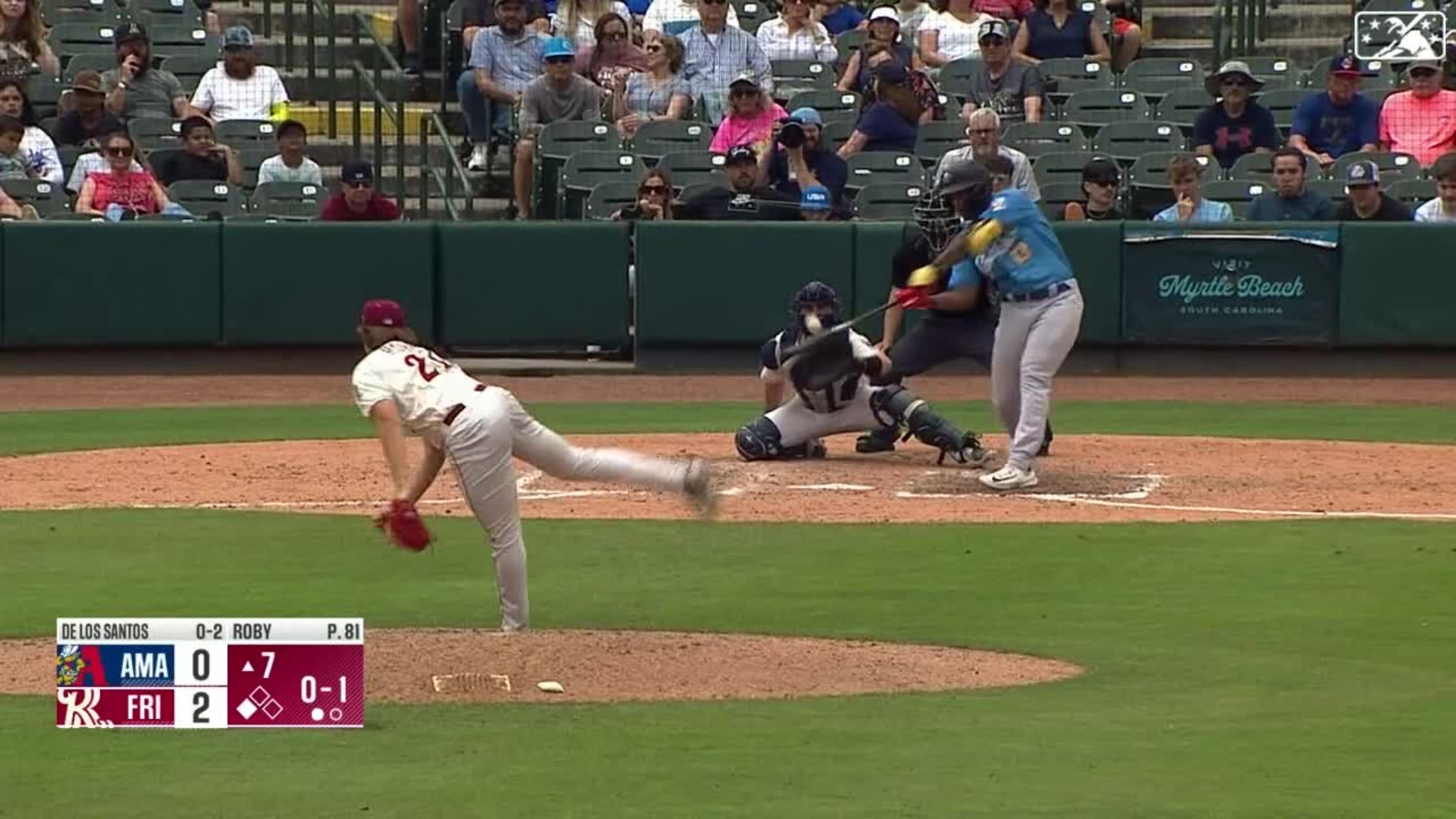 De Los Santos' two-run home run
