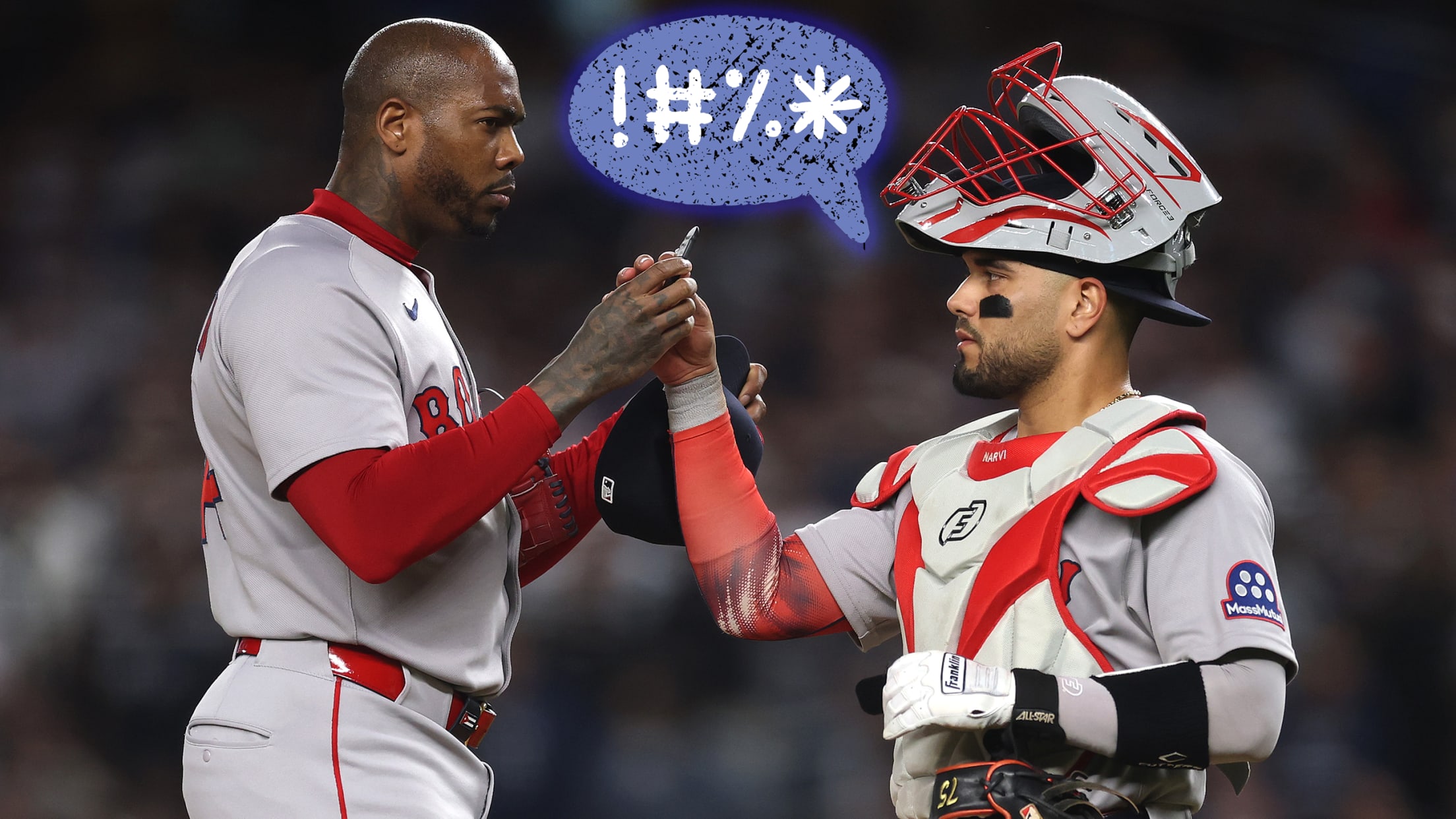 Aroldis Chapman and Carlos Narváez