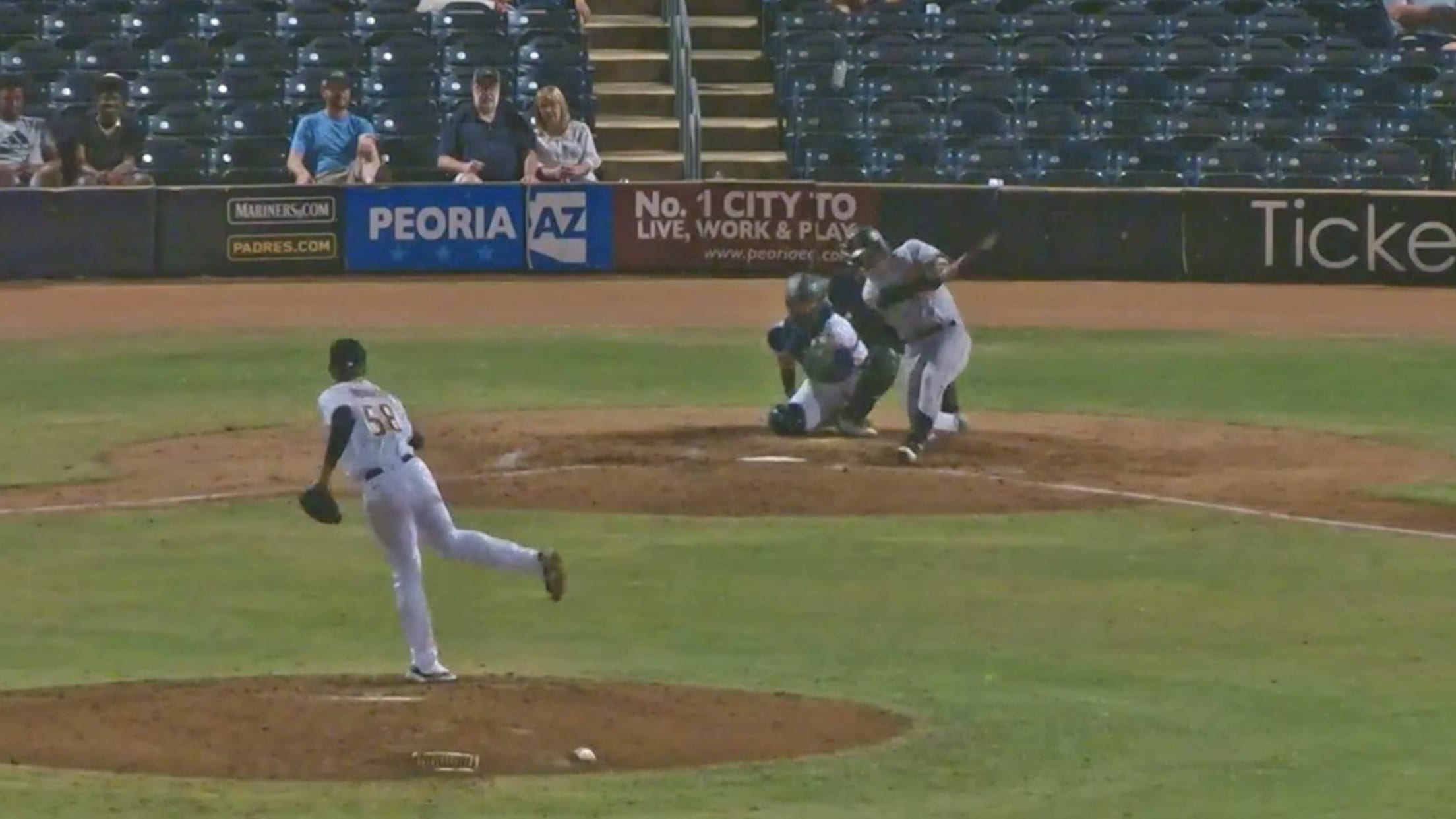 John Rhodes' solo home run