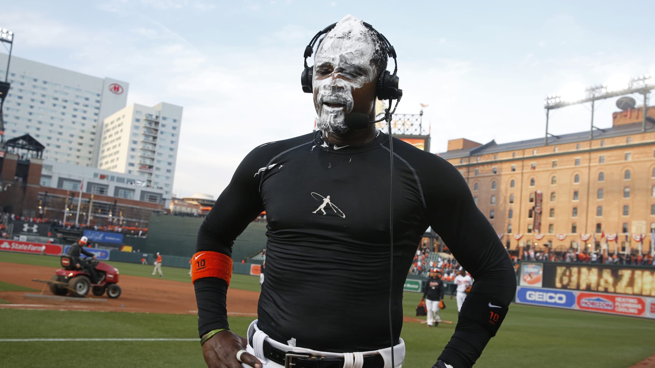 Some familiar faces returned to Camden Yards to celebrate Adam