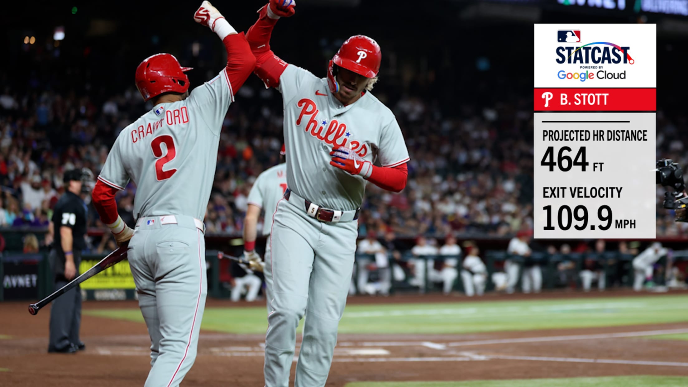 Bryson Stott crushes 464-ft. home run vs. D-backs