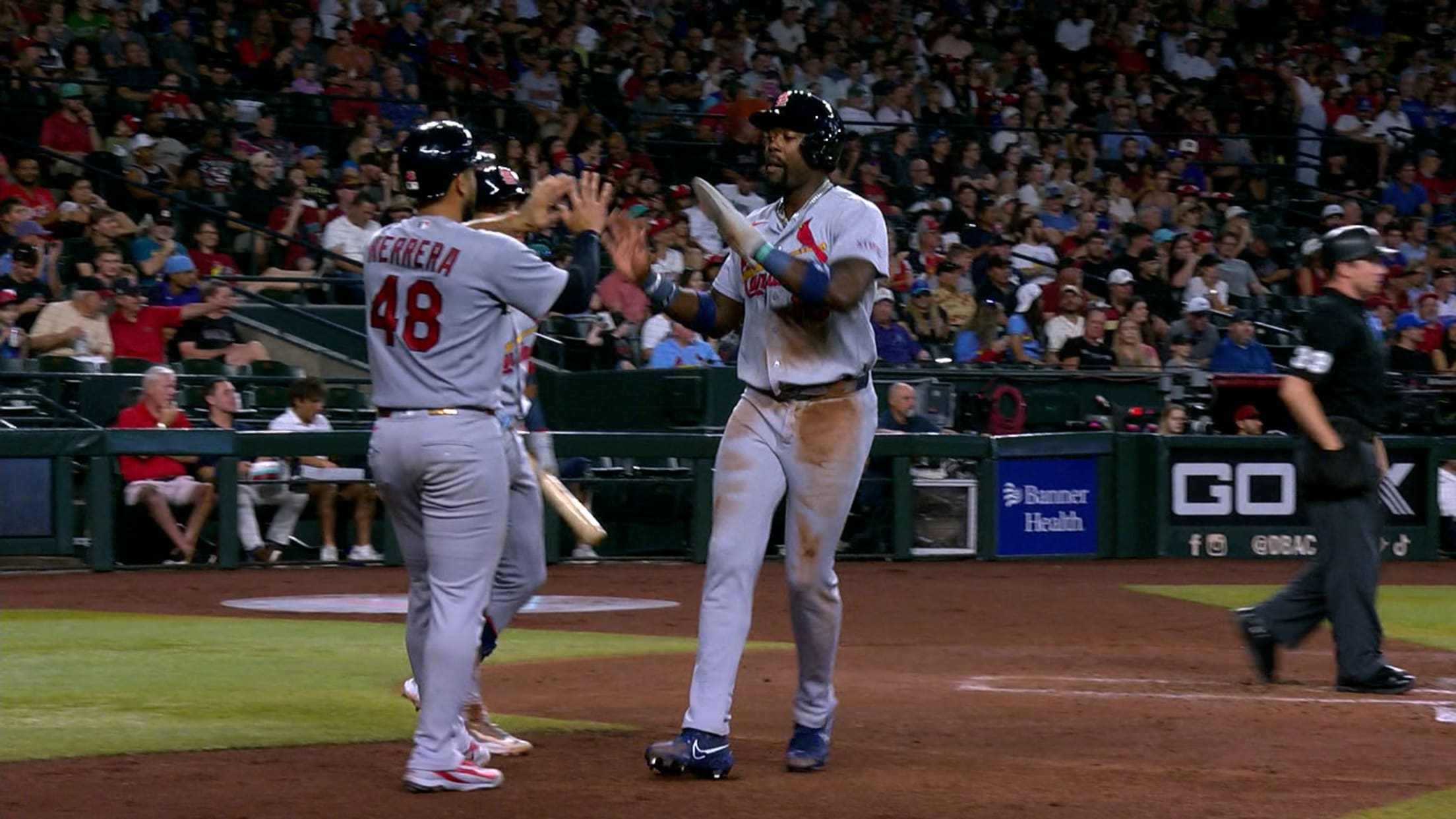 Cardinals bat around in five-run inning