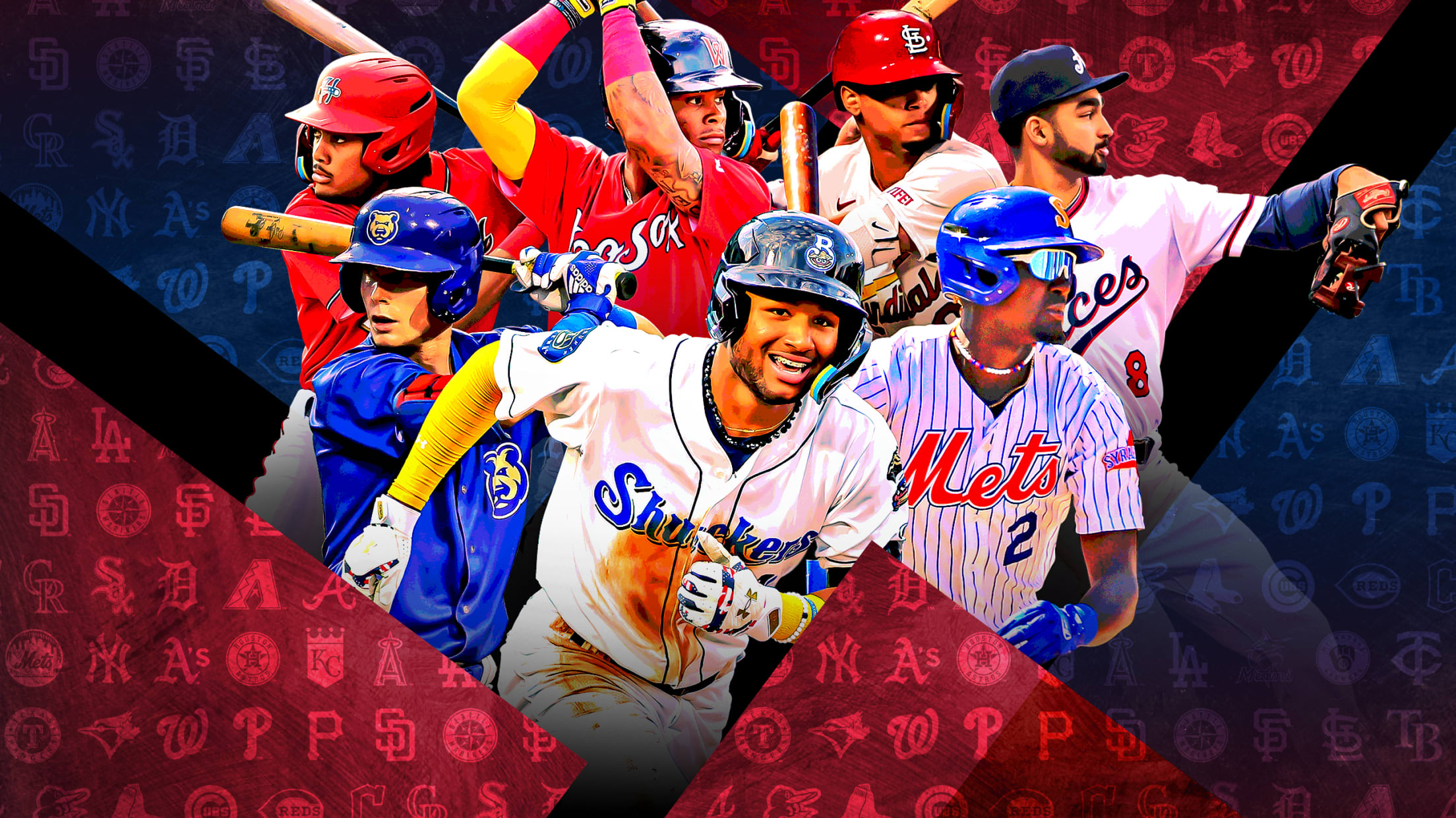 A photo illustration featuring 7 prospects