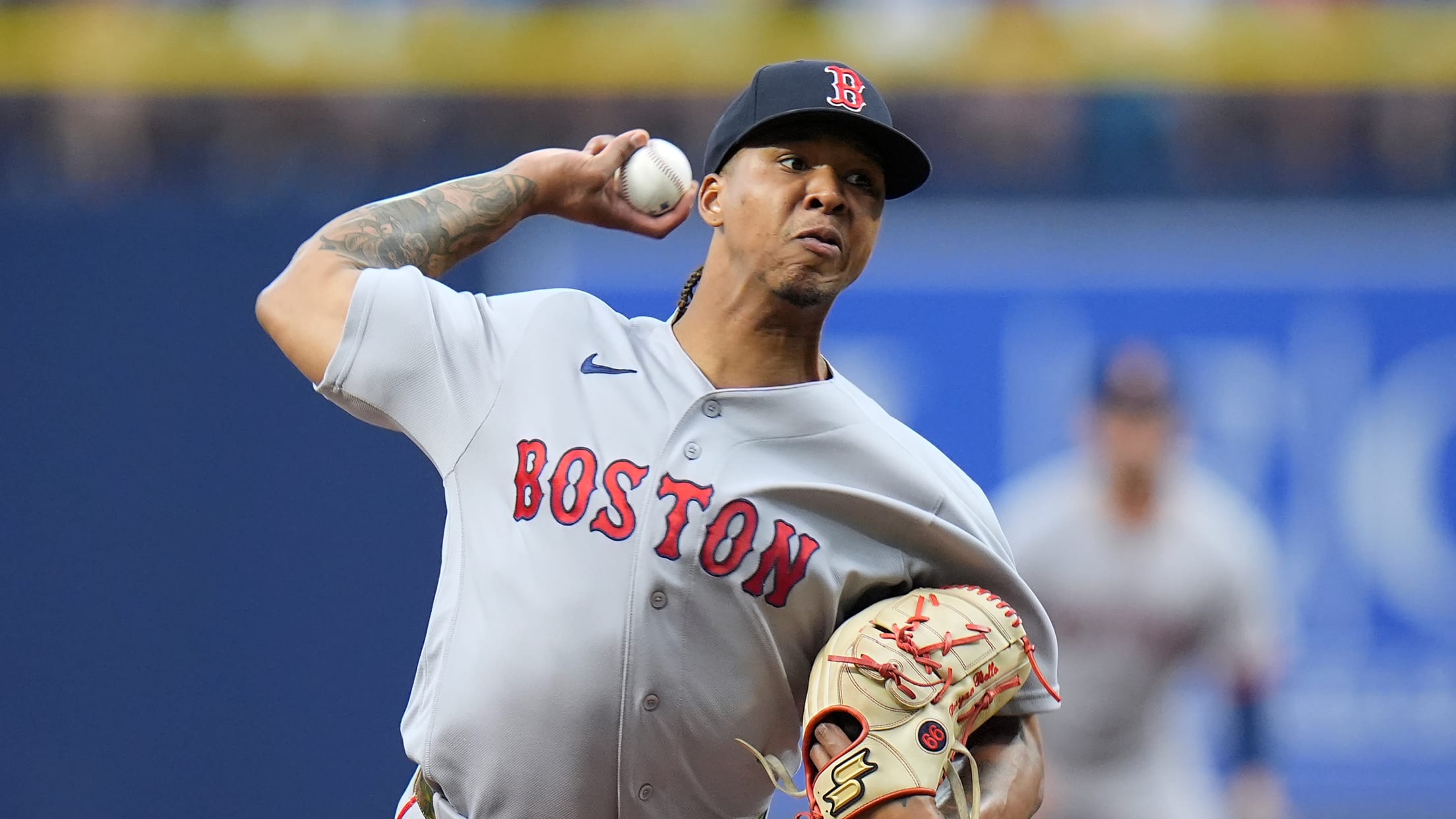 Brayan Bello strikes out 11 batters over eight frames