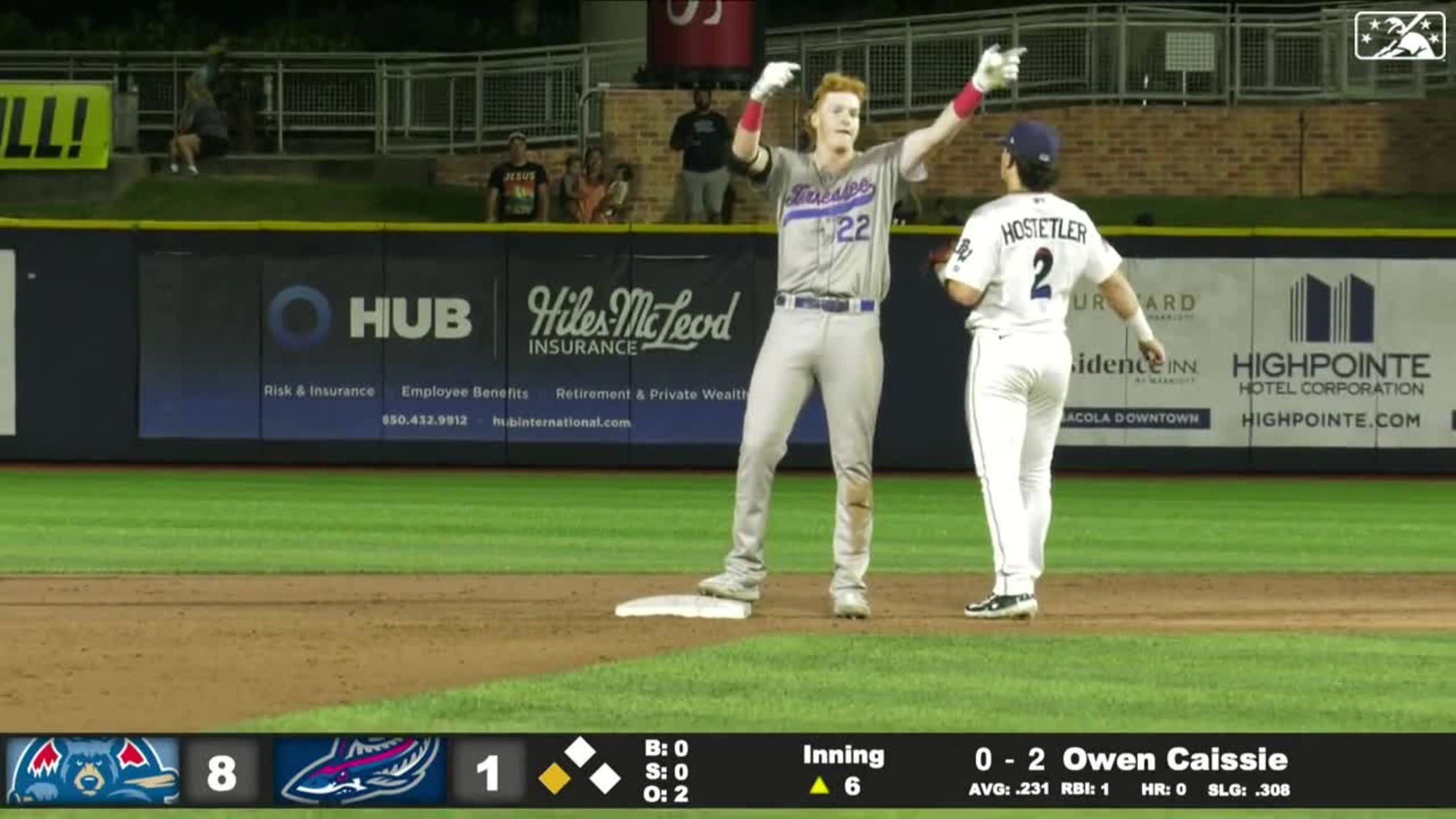 Owen Caissie's RBI double
