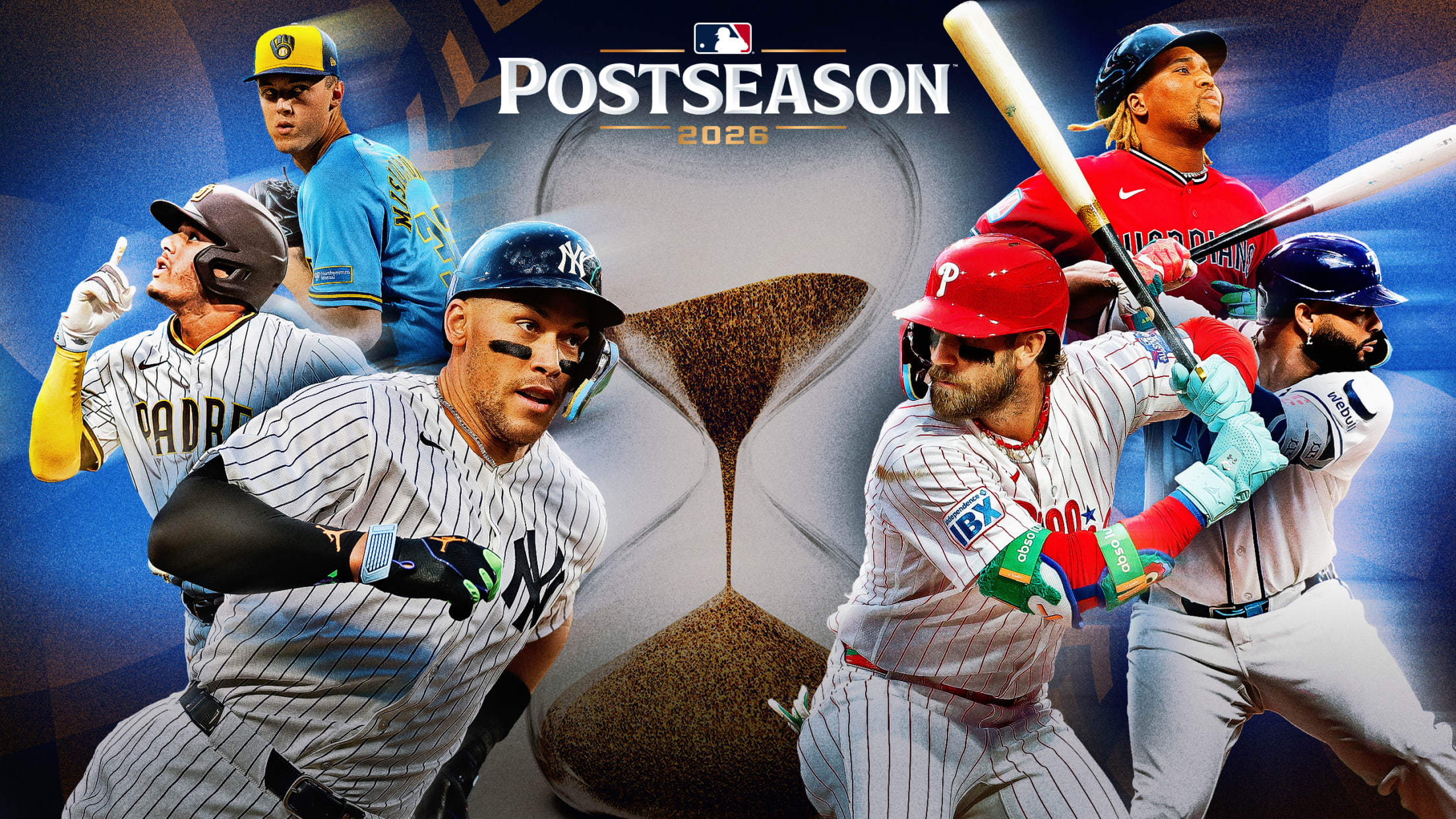 Manny Machado, Jacob Misiorowski, Aaron Judge, Bryce Harper, José Ramírez and Junior Caminero