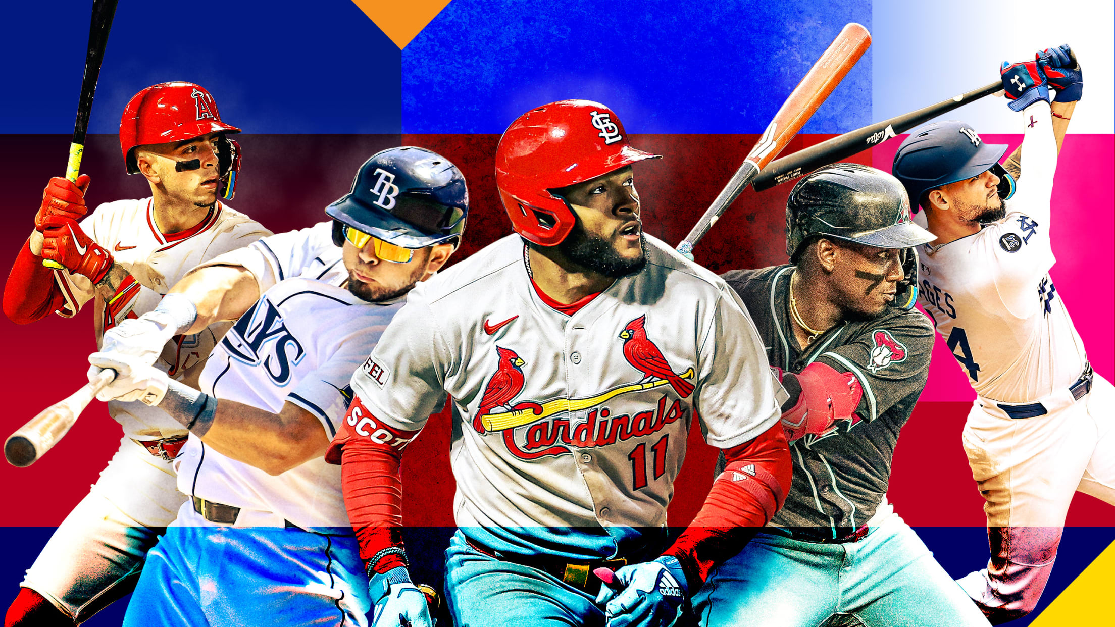 The Angels' Zach Neto, the Rays' Jonathan Aranda, the Cardinals' Victor Scott II, the Diamondbacks' Geraldo Perdomo and the Dodgers' Andy Pages