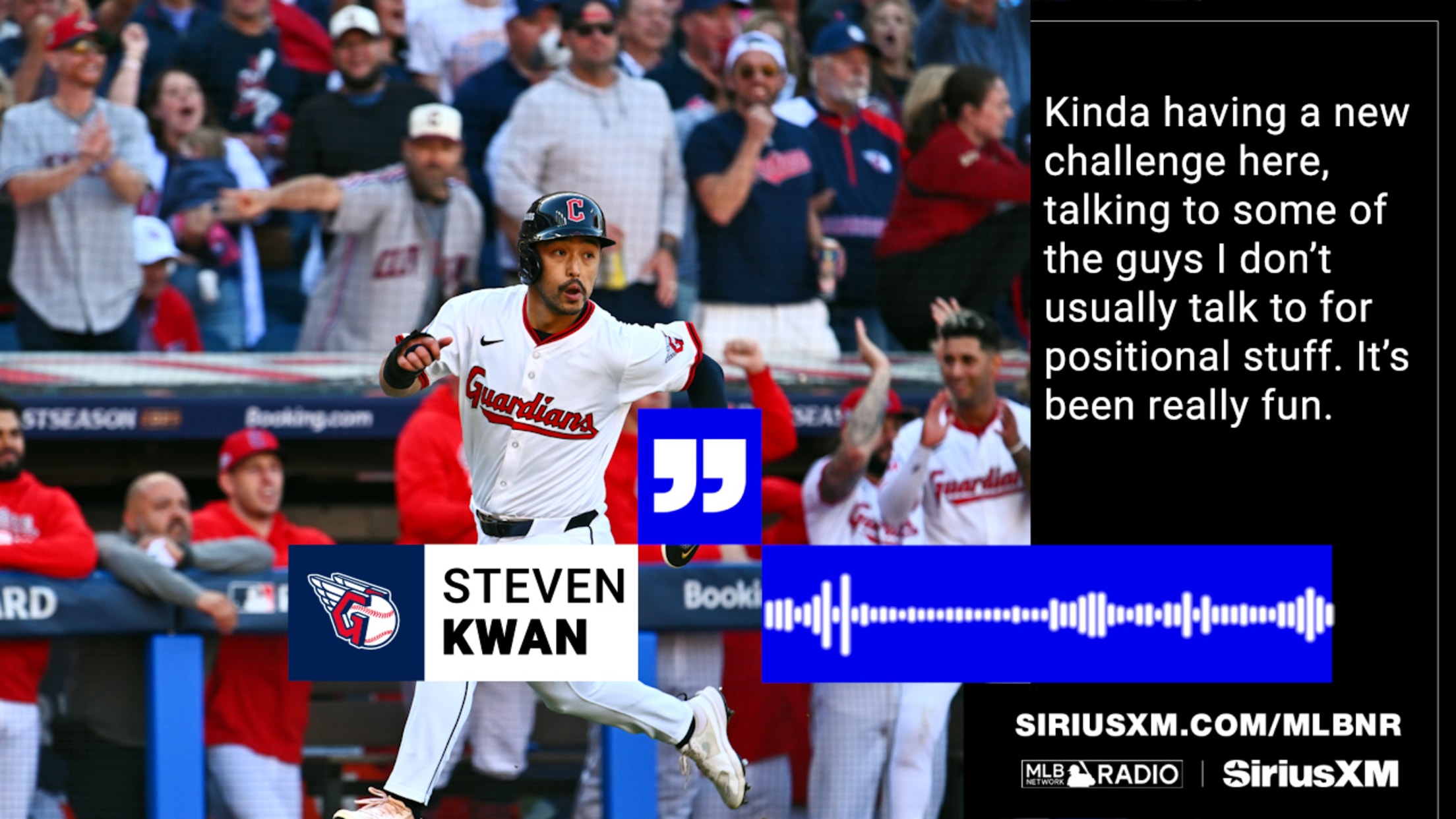 Steven Kwan discusses moving to center field