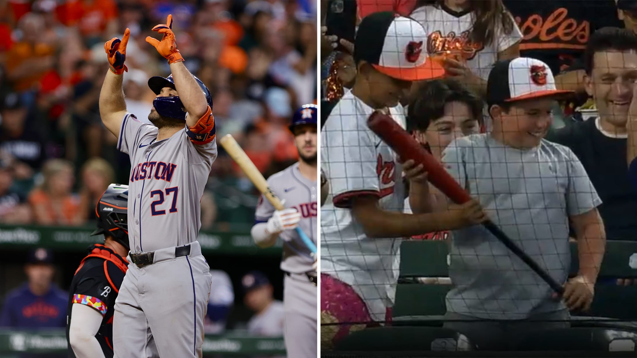 Jose Altuve homered, then gave his bat to a kid who called the shot