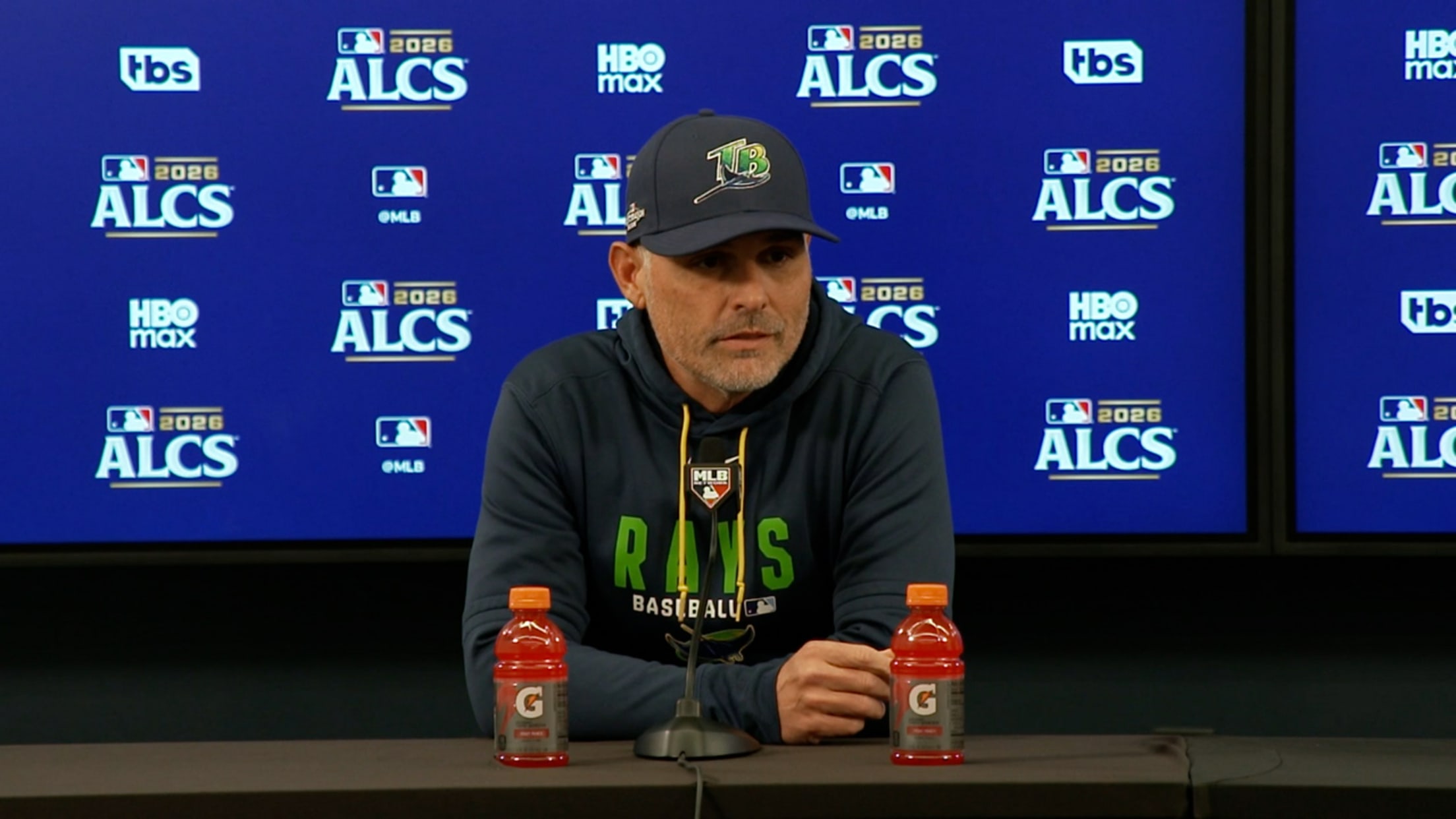 Kevin Cash discusses ALCS Game 4 being postponed
