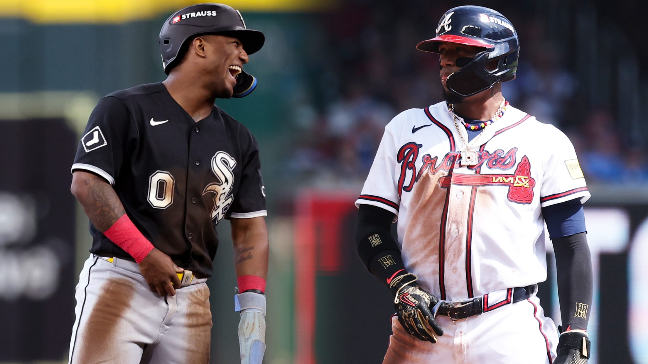 A composite image of Luisangel Acuña and Ronald Acuña Jr.