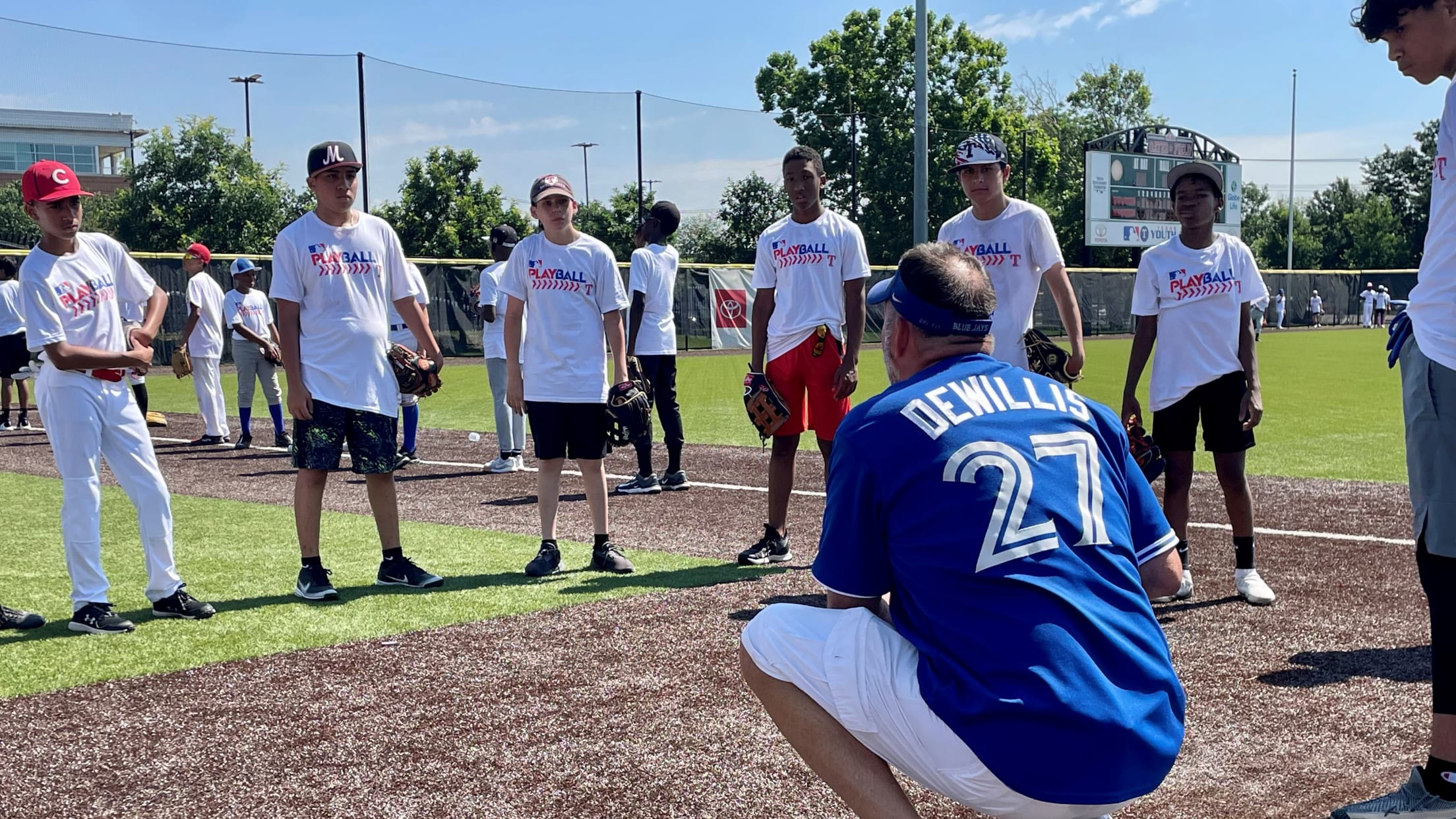 Game-Used Blue Jersey - Steve Buechele - 6/22/18