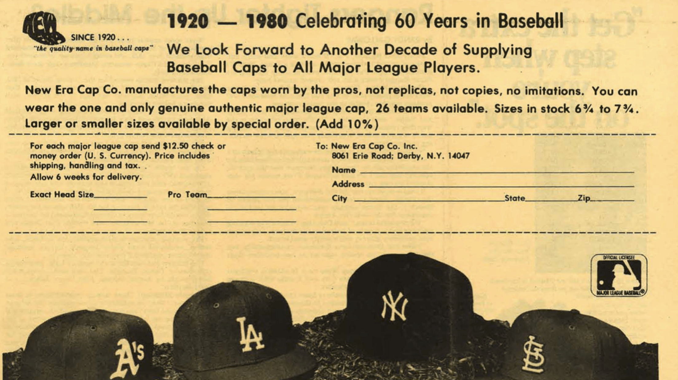 MLB Jersey & Cap History