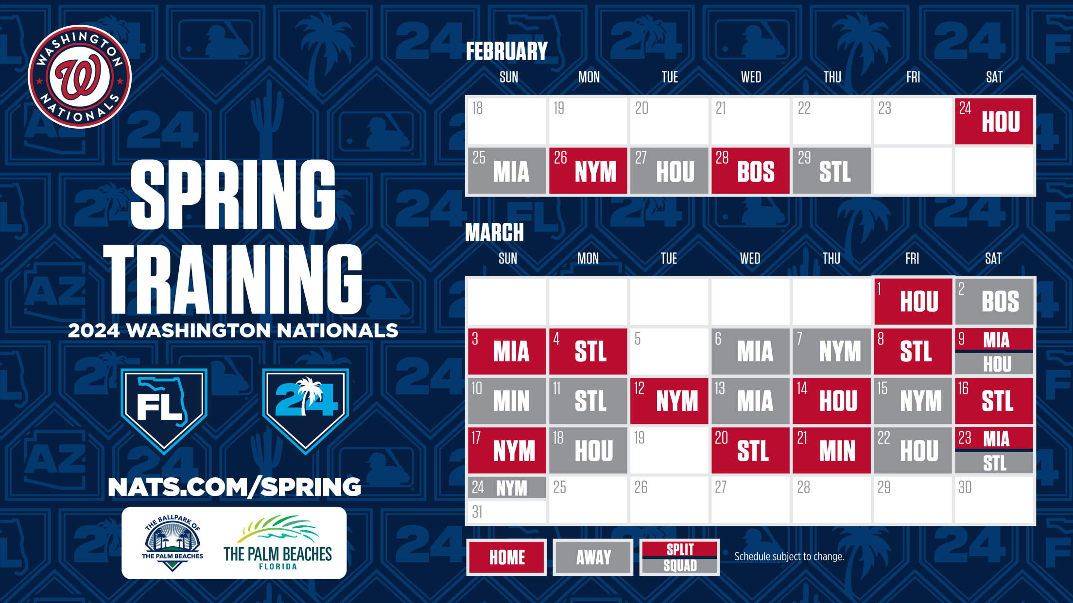 MLB Washington Nationals Nats Spring Training Palm Beach Golf