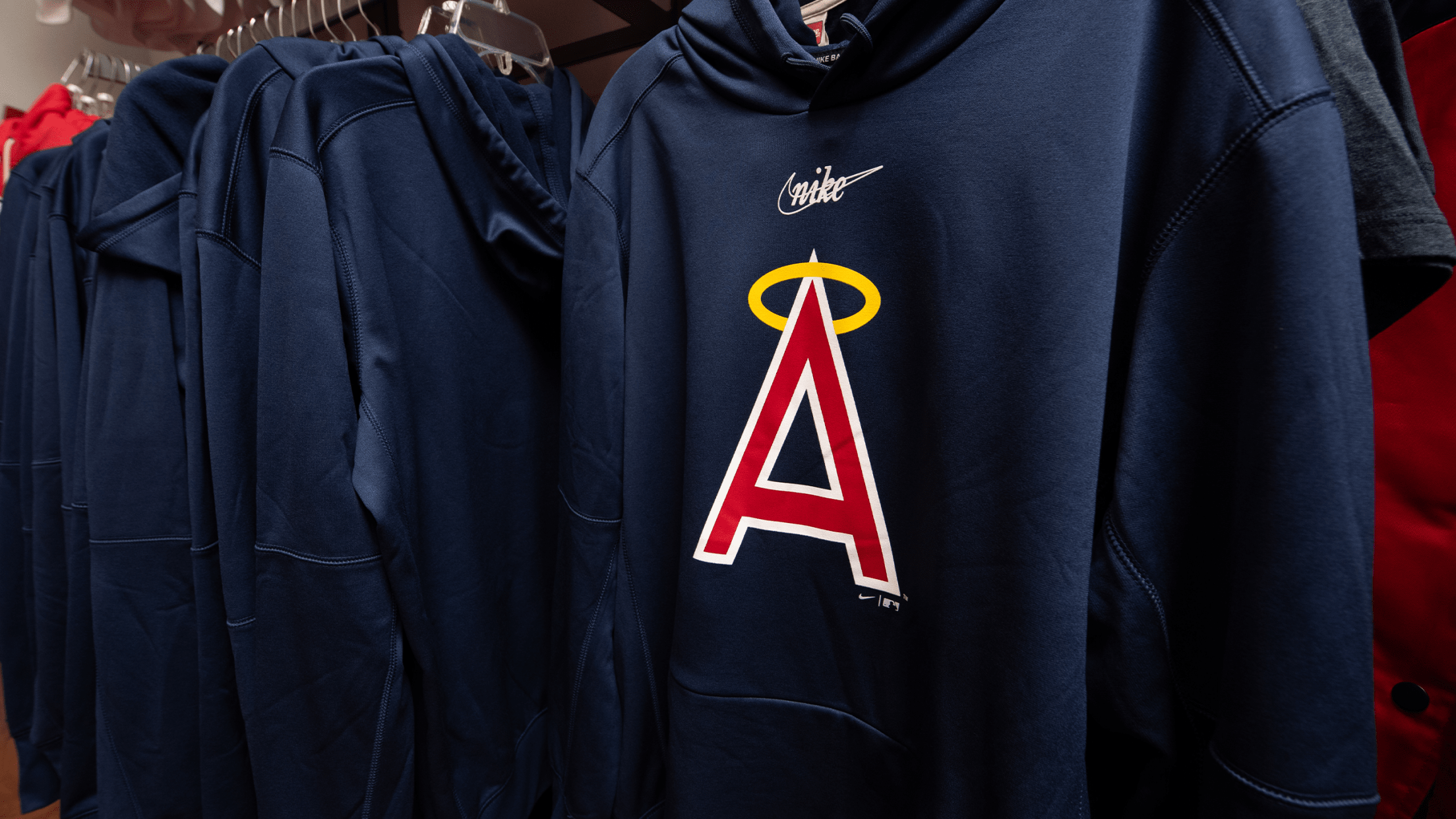 Los Angeles Angels Windbreaker with Pocket - Red