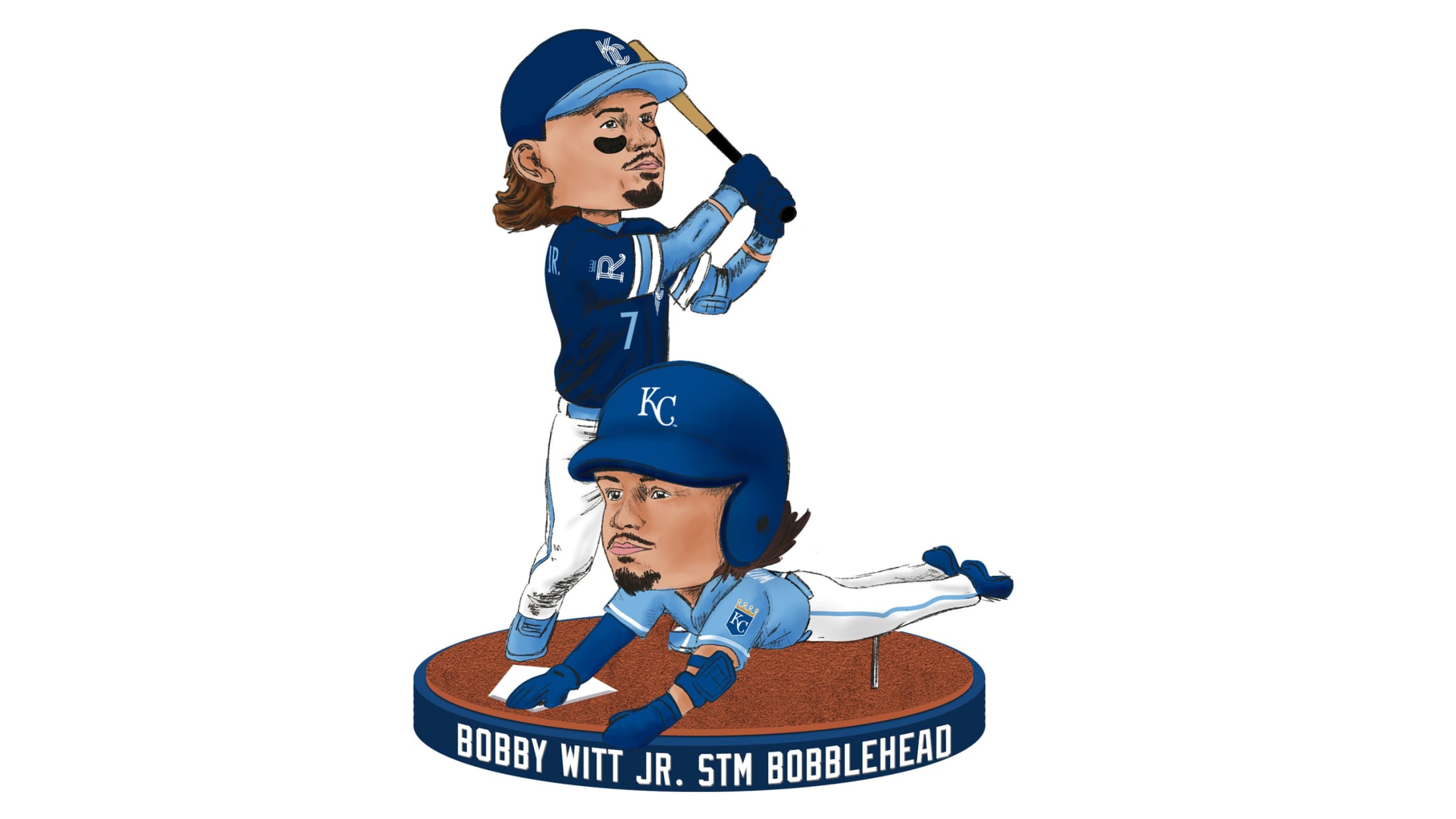 Bobby Witt Jr Kansas City Royals 2023 City Connect Bobblehead Officially Licensed by MLB