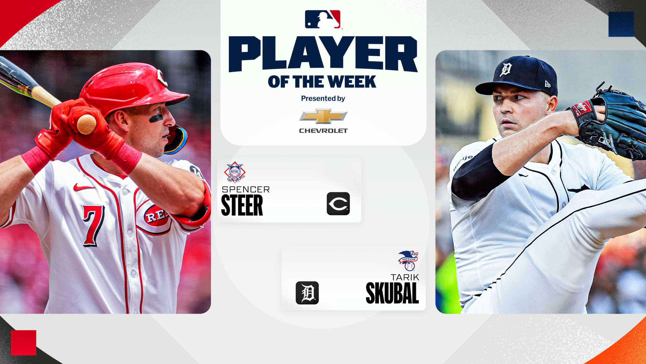 Cincinnati's Spencer Steer and Detroit's Tarik Skubal