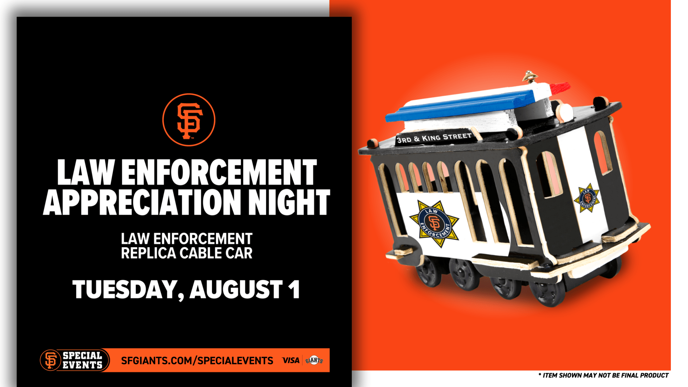 SF GIANTS FIREFIGHTER APPRECIATION NIGHT 2016 FIRE TRUCK SGA WITH