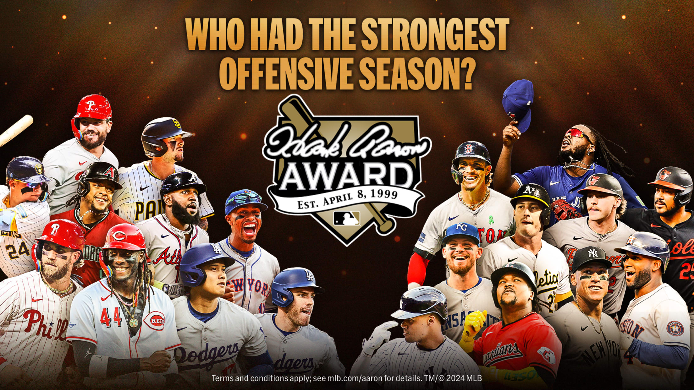 The Hank Aaron Award recognizes the best offensive player in each league