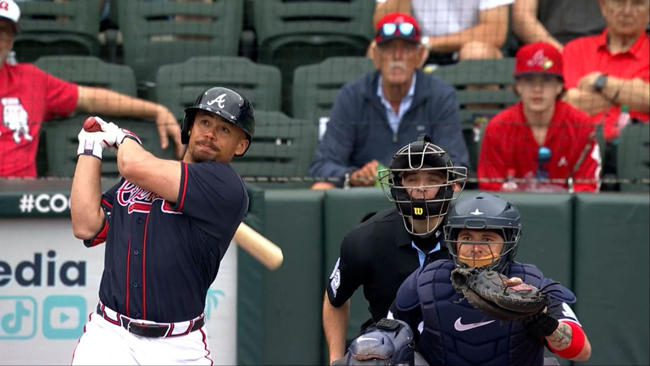 Drake Baldwin's first home run of Spring Training