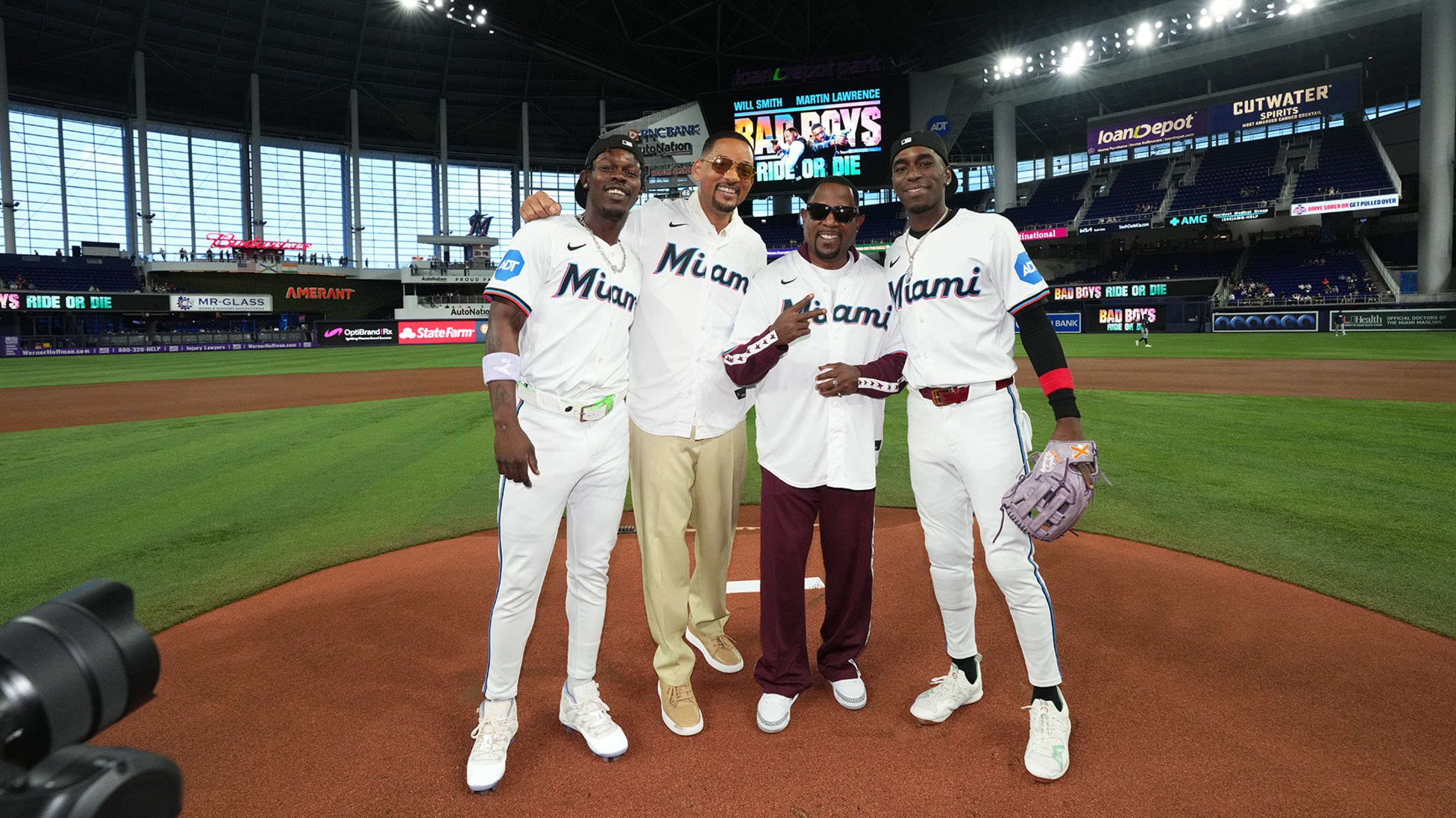 Will Smith and Martin Lawrence were part of the Marlins pregame festivities