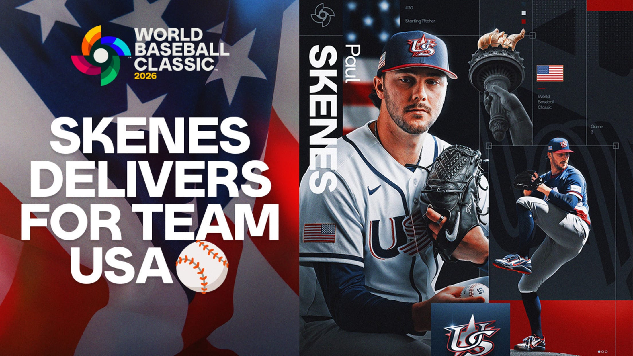 Paul Skenes strikes out seven in Classic debut