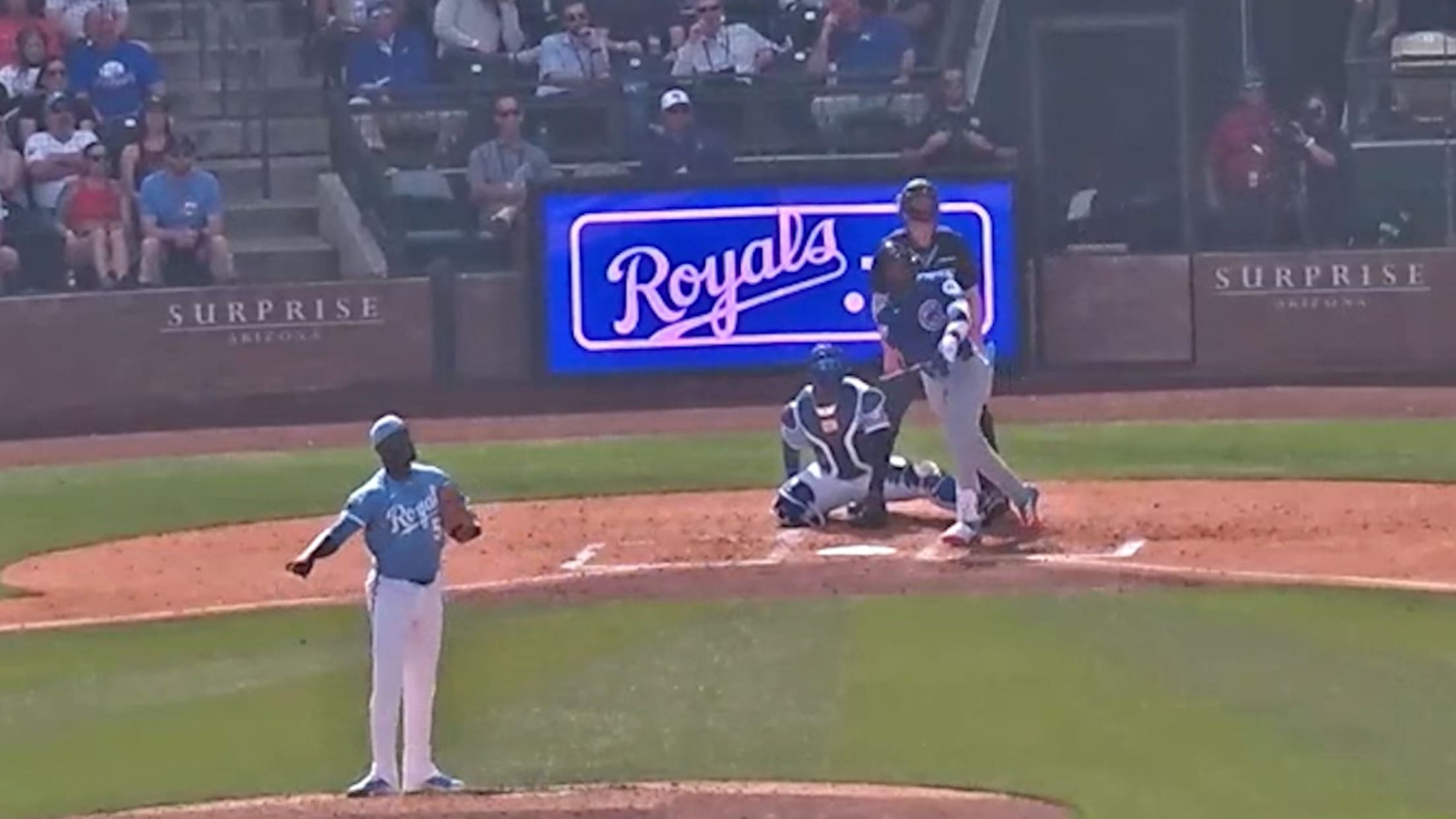 Jefferson Rojas' first home run of the spring