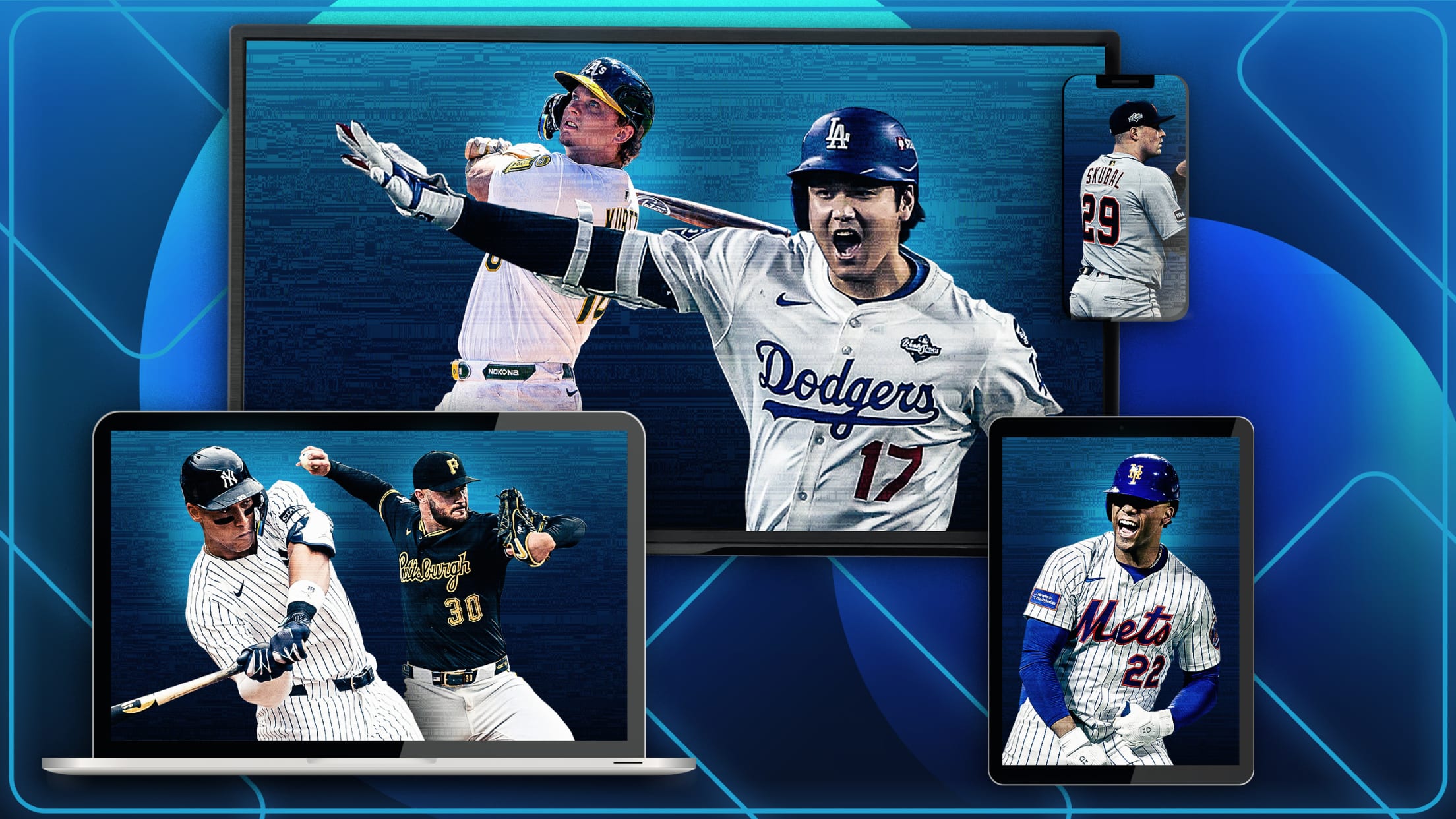 Aaron Judge, Paul Skenes, Nick Kurtz, Shohei Ohtani, Tarik Skubal and Juan Soto