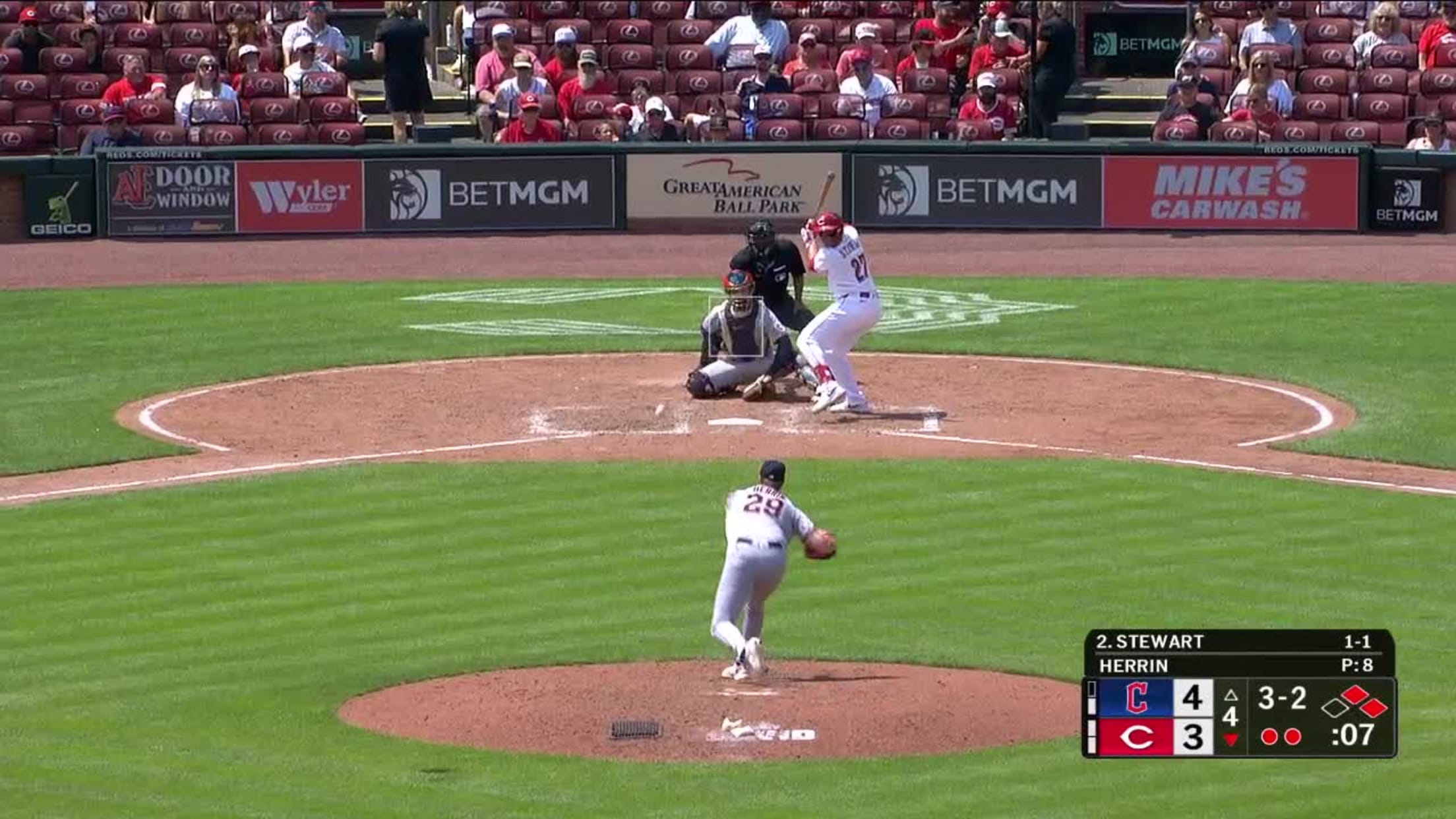 Sal Stewart's two-run single
