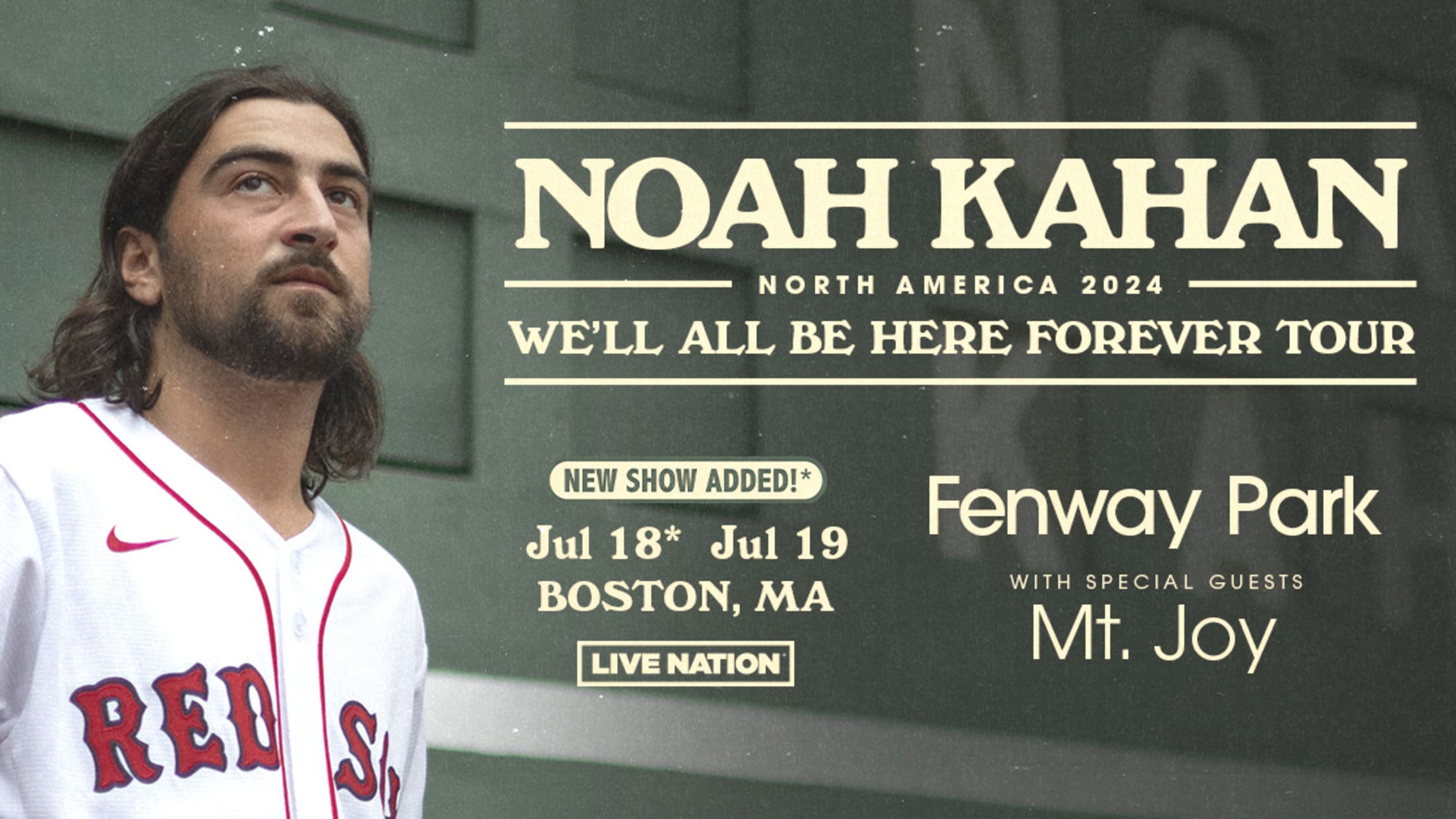 Noah Kahan announces tour, Fenway Park show in 2024