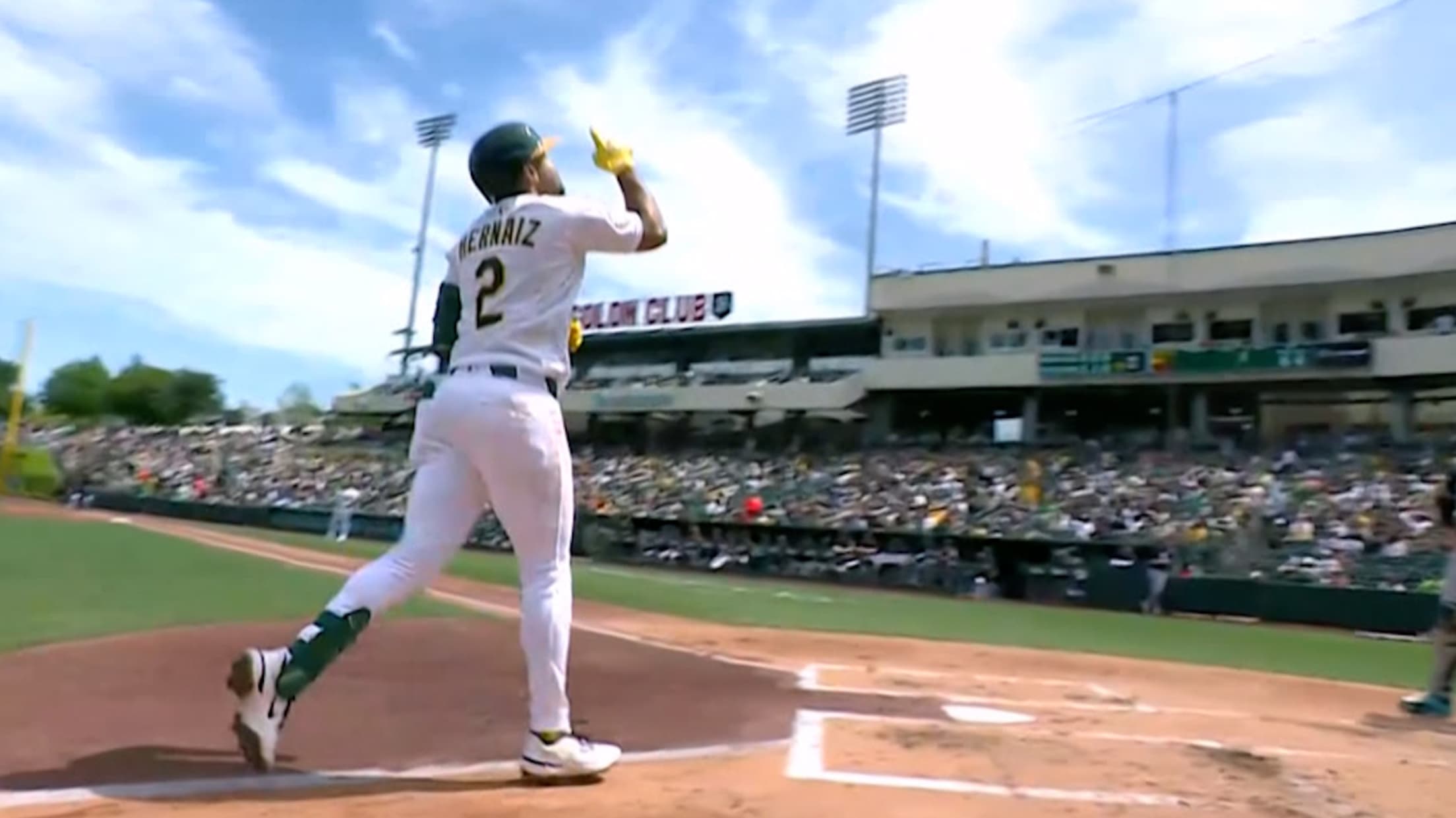 Darell Hernaiz's first home run of the season