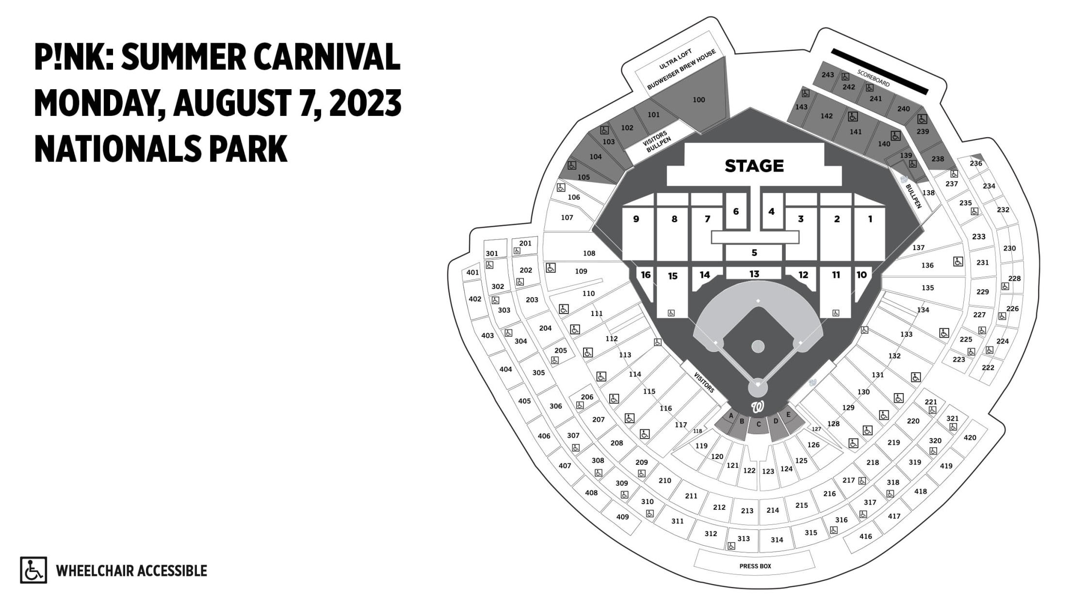 Nationals Park Concert Seating Chart Matttroy