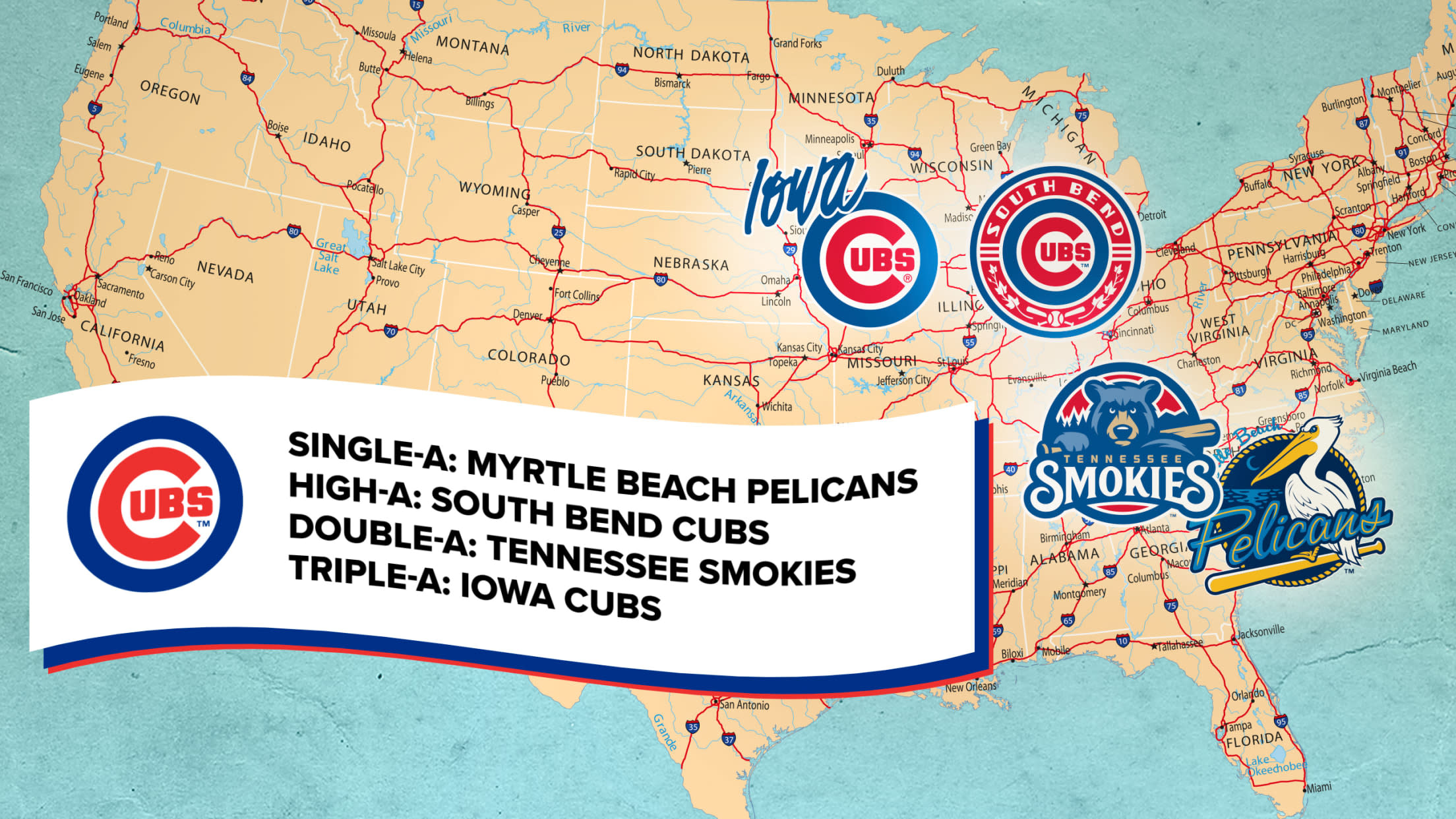 STU South Bend Cubs Mascot 2019 Midwest League All Star Set Card