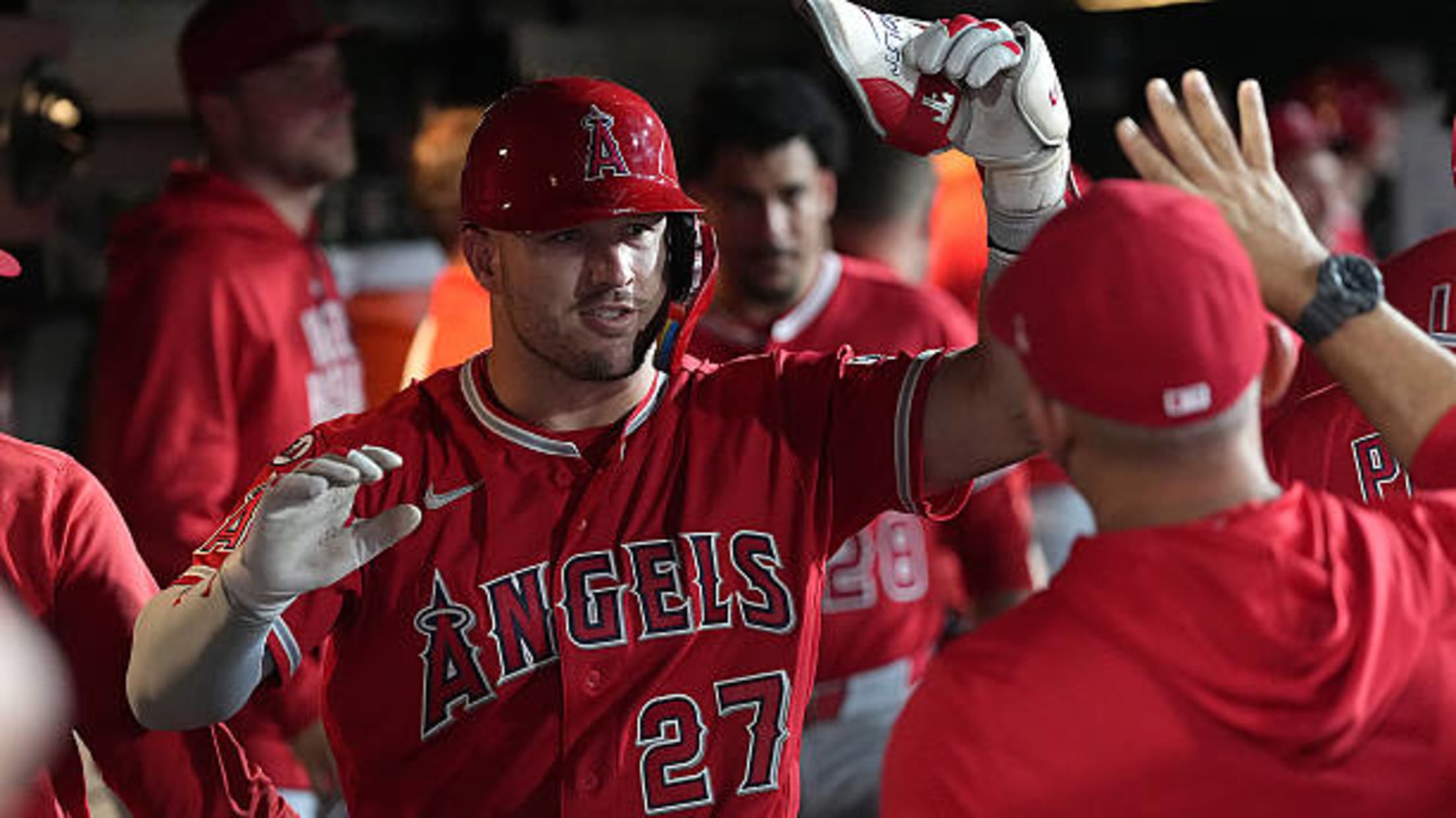 Mike Trout, Vaughn Grissom launch back-to-back homers