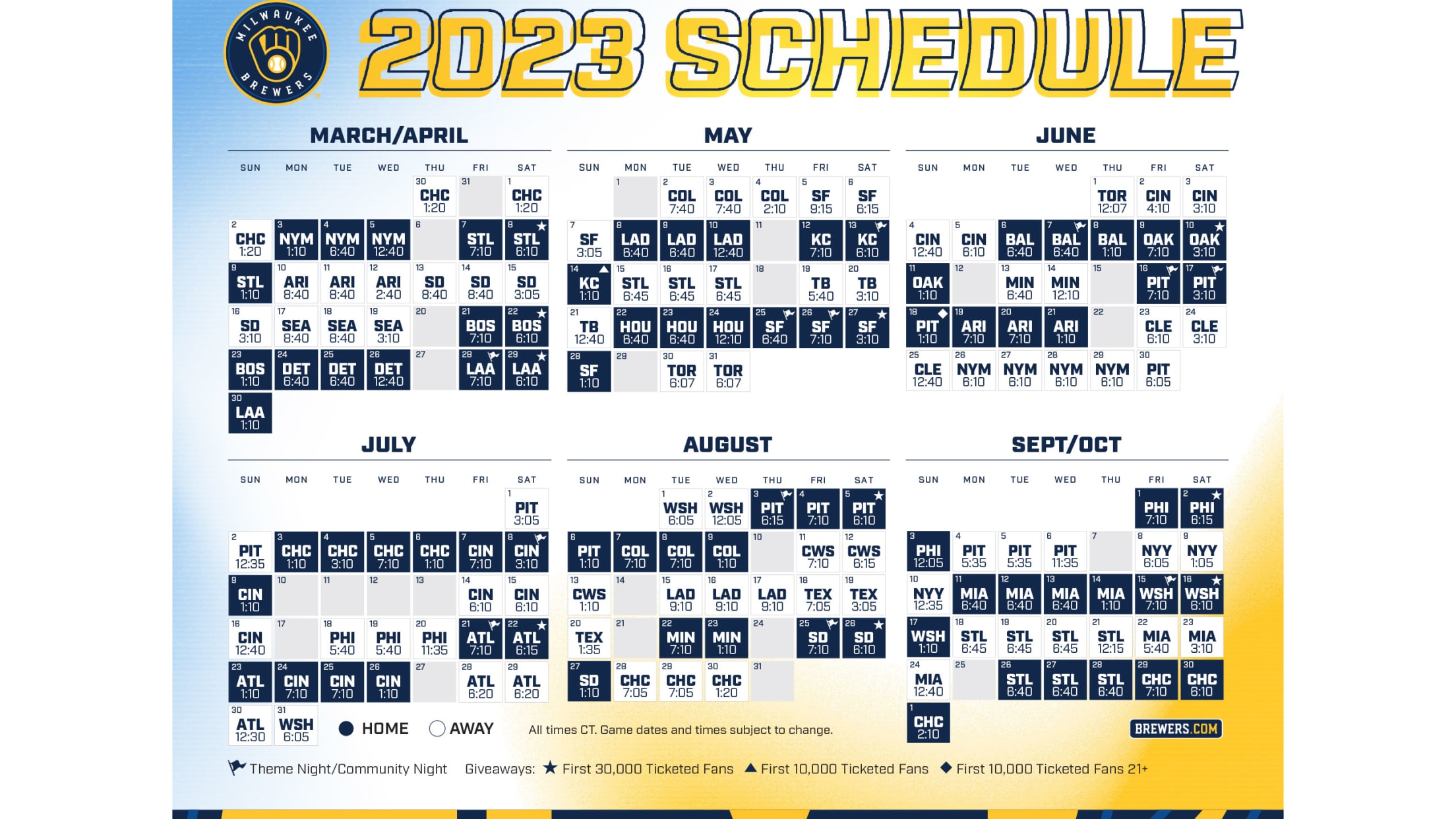 Milwaukee Brewers Schedule 2025 Sam Leslie