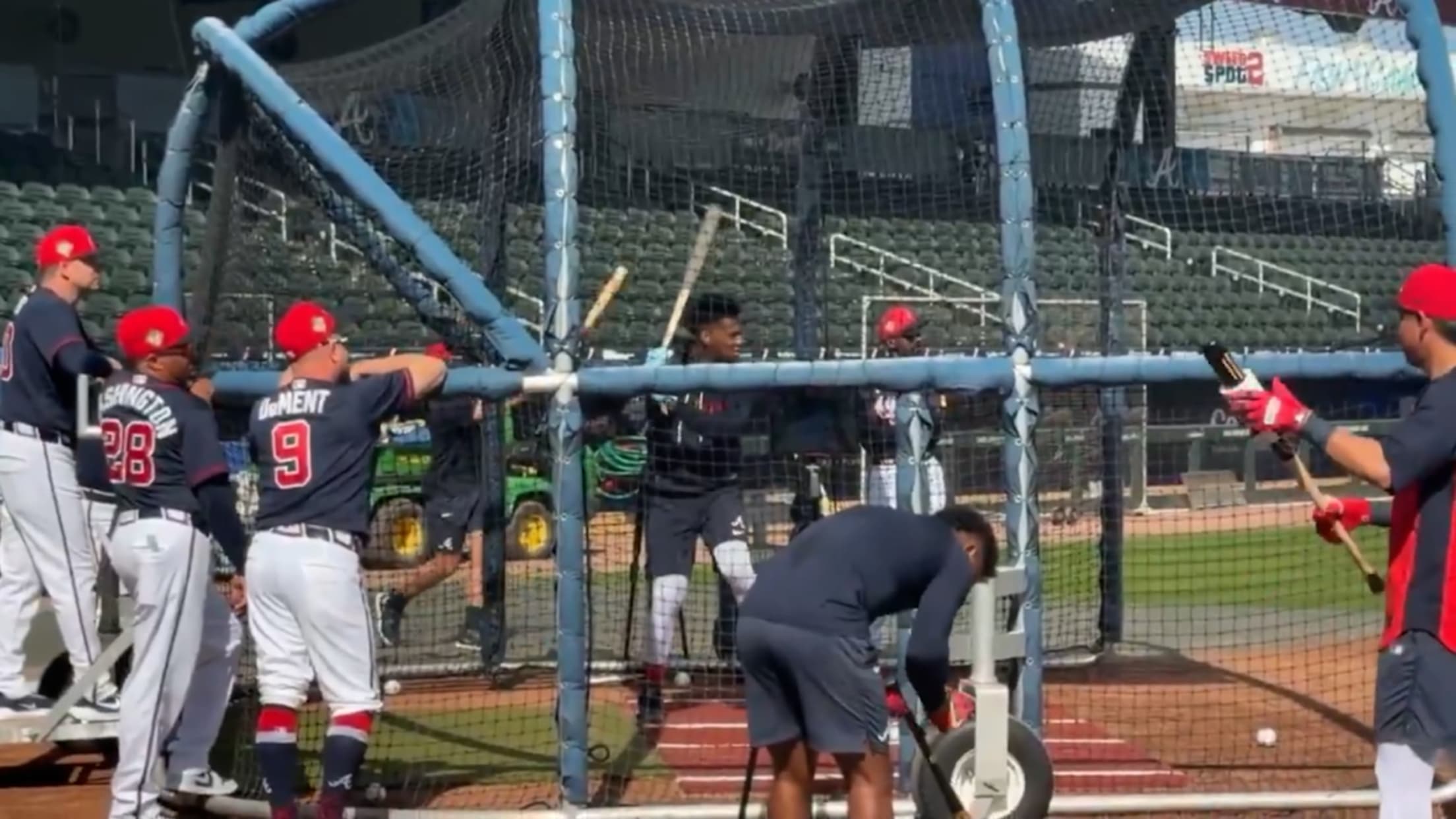 Ronald Acuña Jr. takes BP at Spring Training