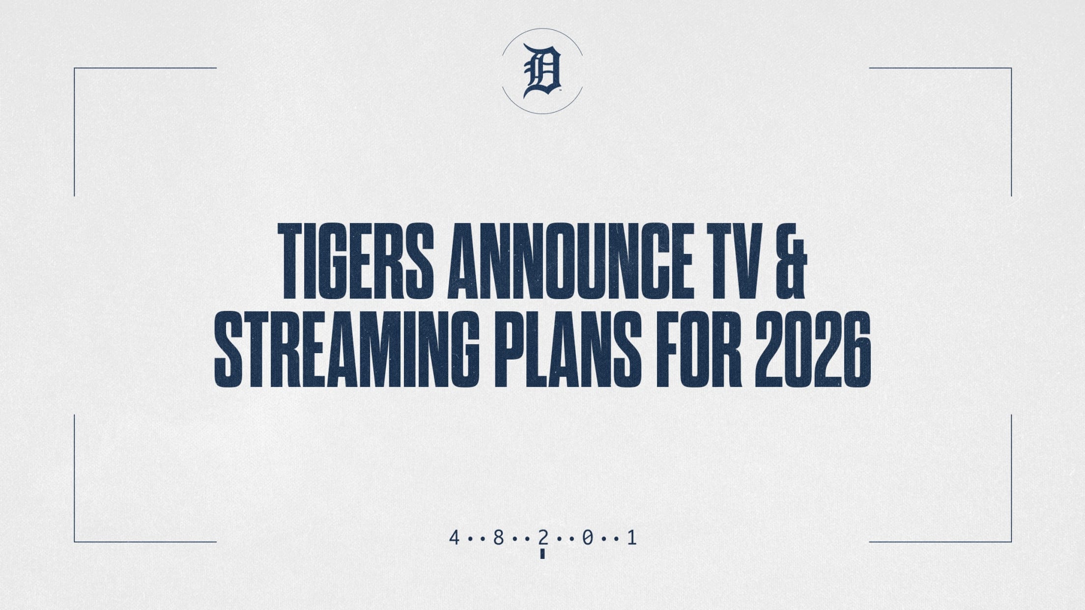 Tigers TV/streaming announcement graphic