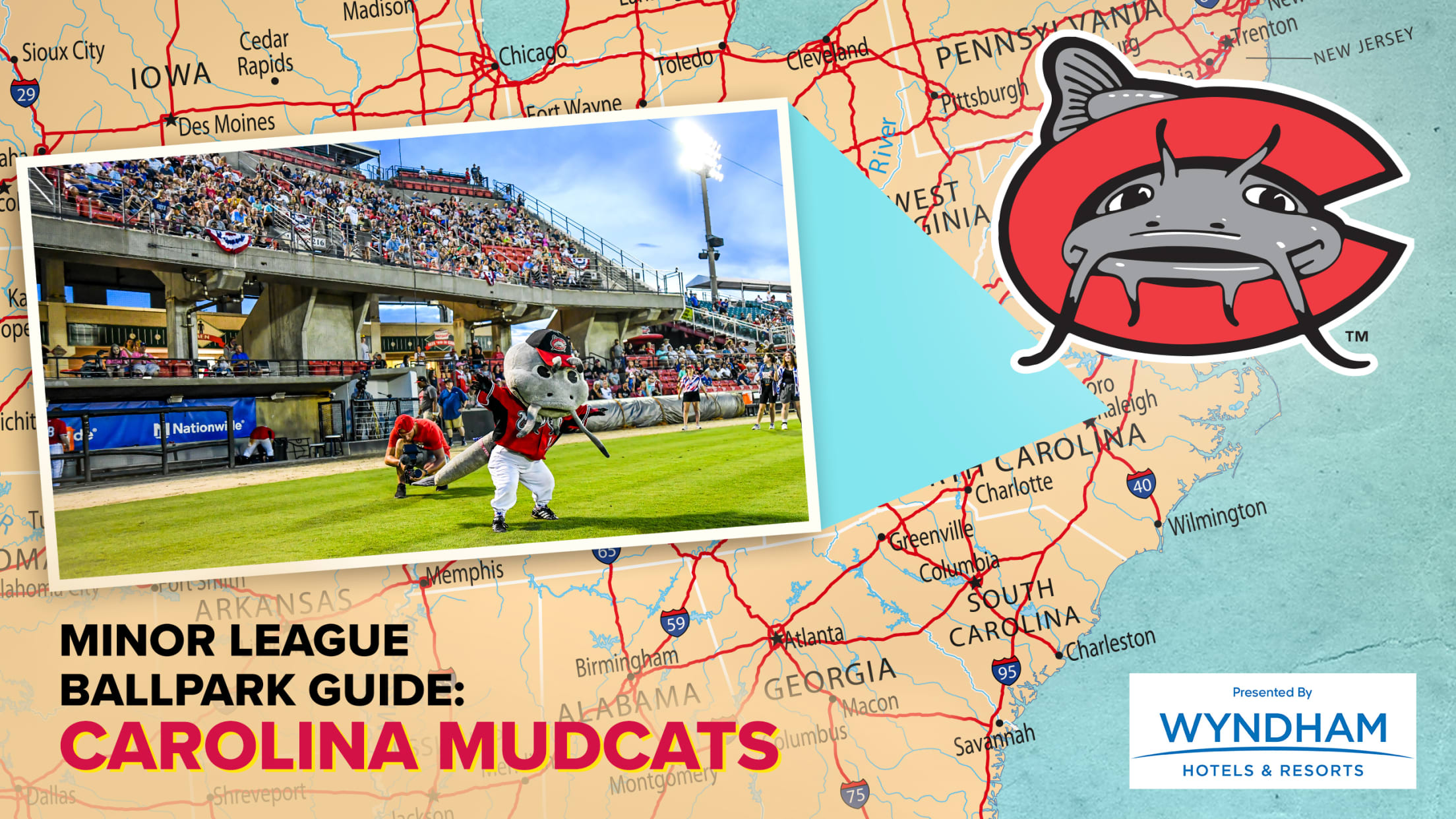 Explore Five County Stadium home of the Carolina Mudcats