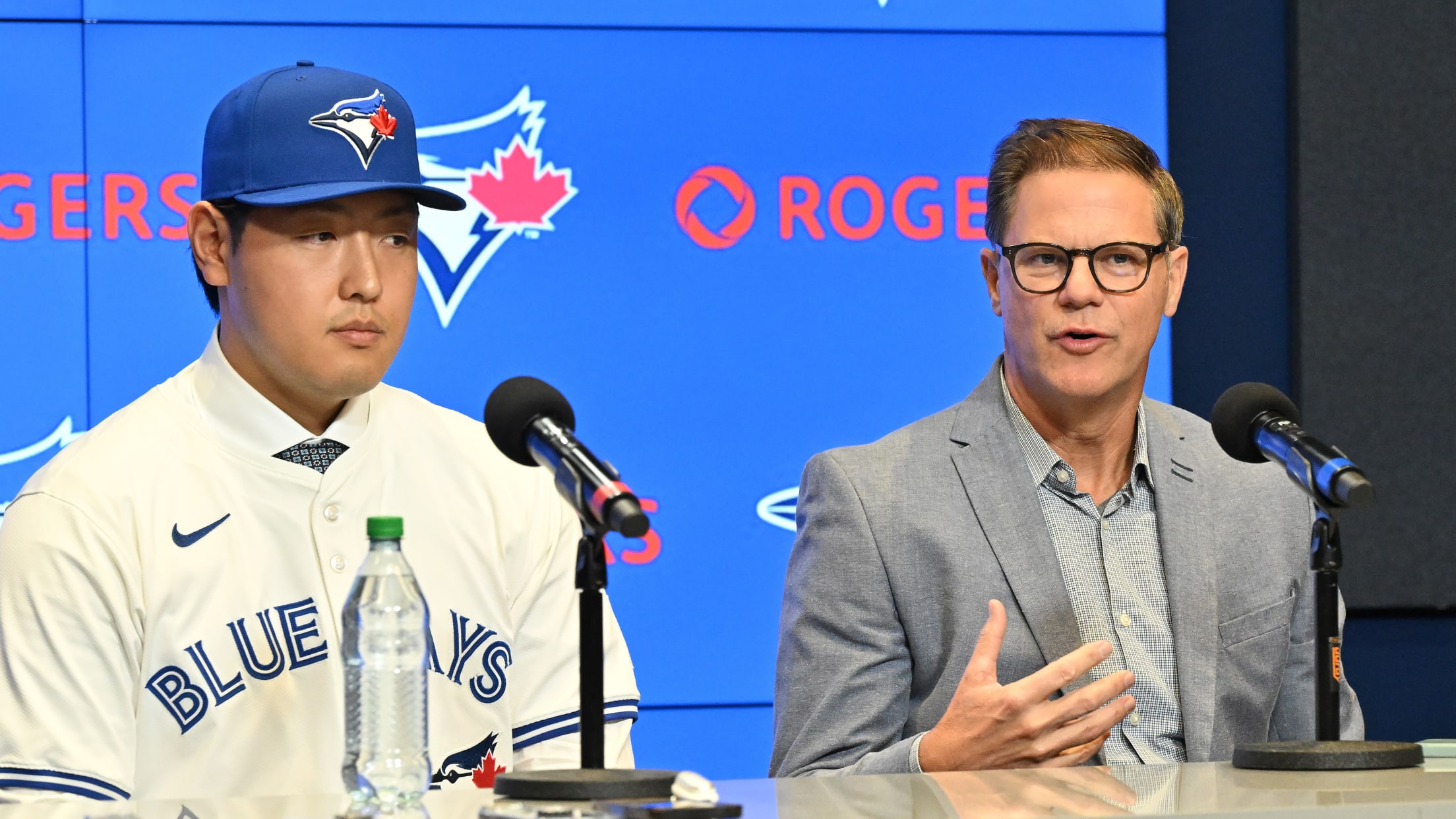 Kazuma Okamoto and Ross Atkins Kazuma Okamoto and Ross Atkins