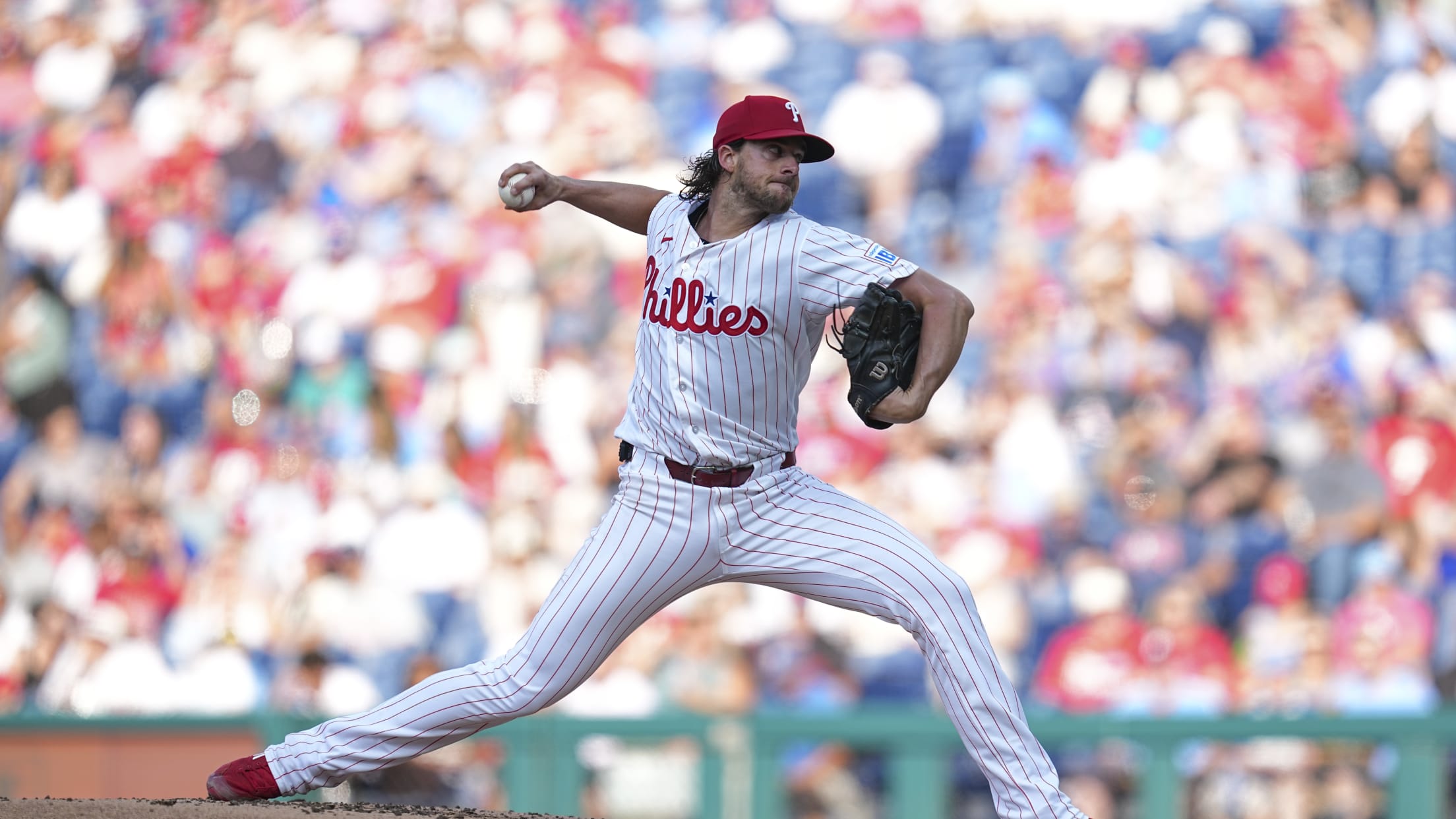 Aaron Nola K's eight in seven strong innings in win