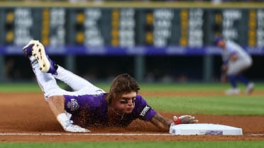 Cole Carrigg triples for first Major League hit