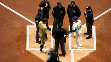 mlb.com - AJ Cassavell - If you can believe it, Crew coach predicted that ball off the roof before the game
