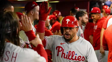 Phillies' Kyle Schwarber can't stop swatting postseason homers. He's a  walking October history museum - The Athletic