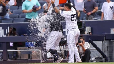 STATS Hosted Solution  News Story - Yankees' Oswaldo Cabrera breaks up  Brewers' no-hit bid after 10 1/3 innings - MLB - Baseball