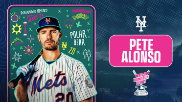 Pete Alonso New York Mets Unsigned 2021 Back-to-Back Homerun Derby Champion Photograph